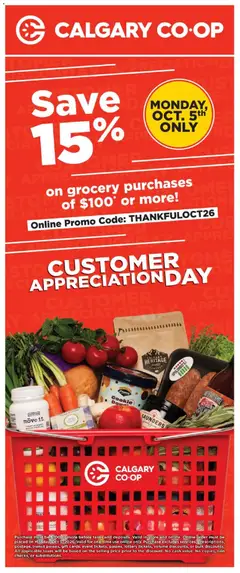 Preview of leaflet Calgary Co-op weekly flyer / circulaire from shop Calgary Co-op is valid from Oct 01, 2026