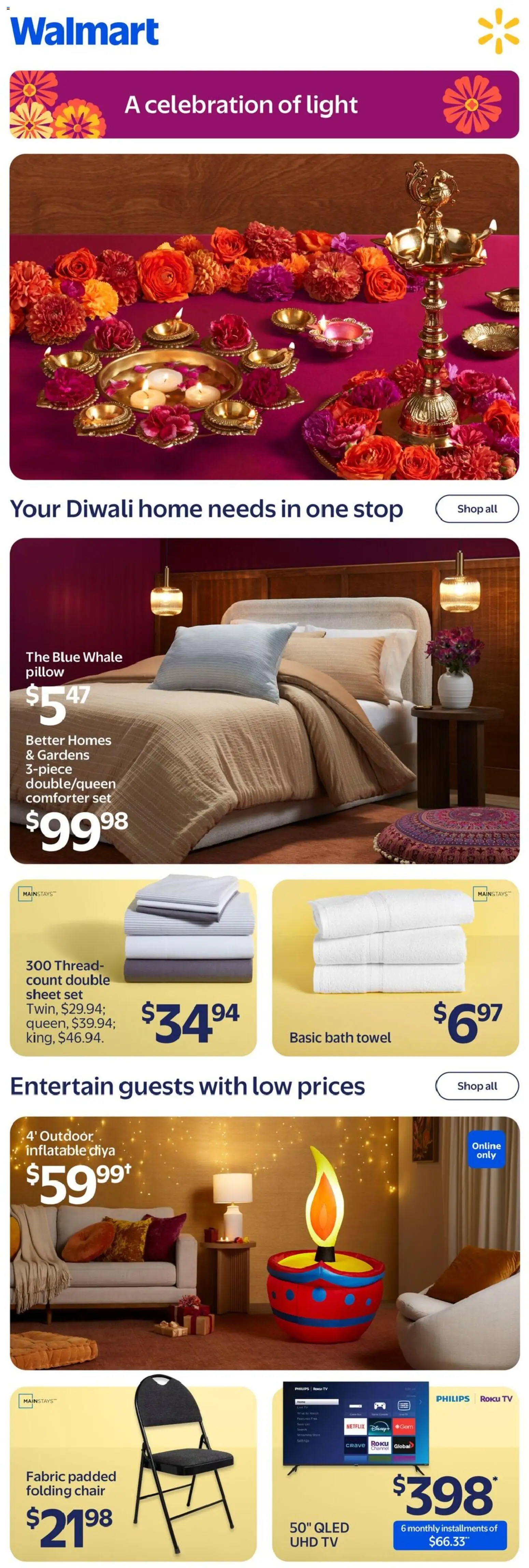 Preview of leaflet Walmart flyer - Diwali from shop Walmart is valid from Oct 15, 2026