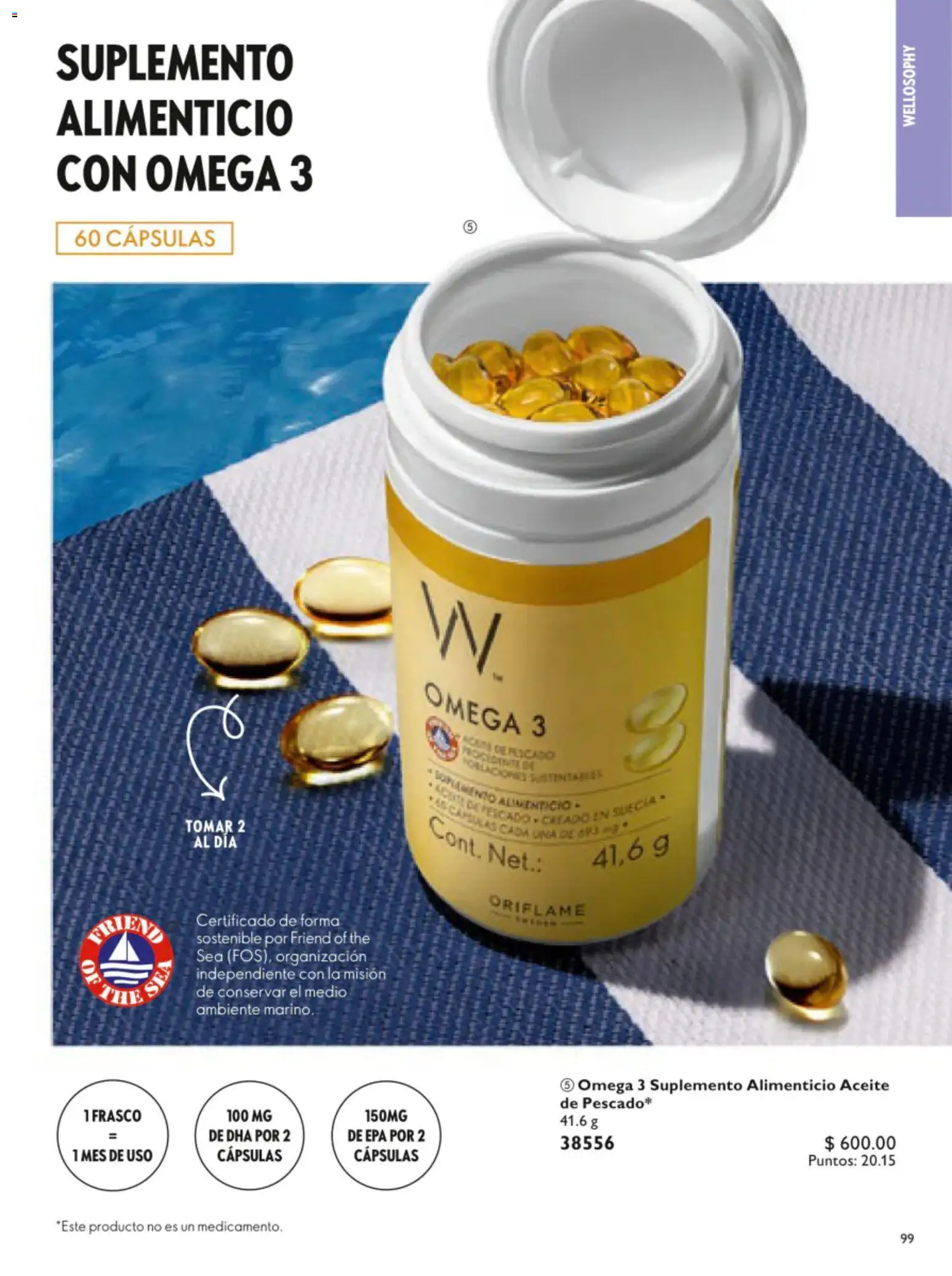 Vista previa las ofertas de la tienda Oriflame - Oriflame campaña 9 2026 desde el 20/06/2026 - Omega 3, Omega, Aceite, Frasco, Cápsulas