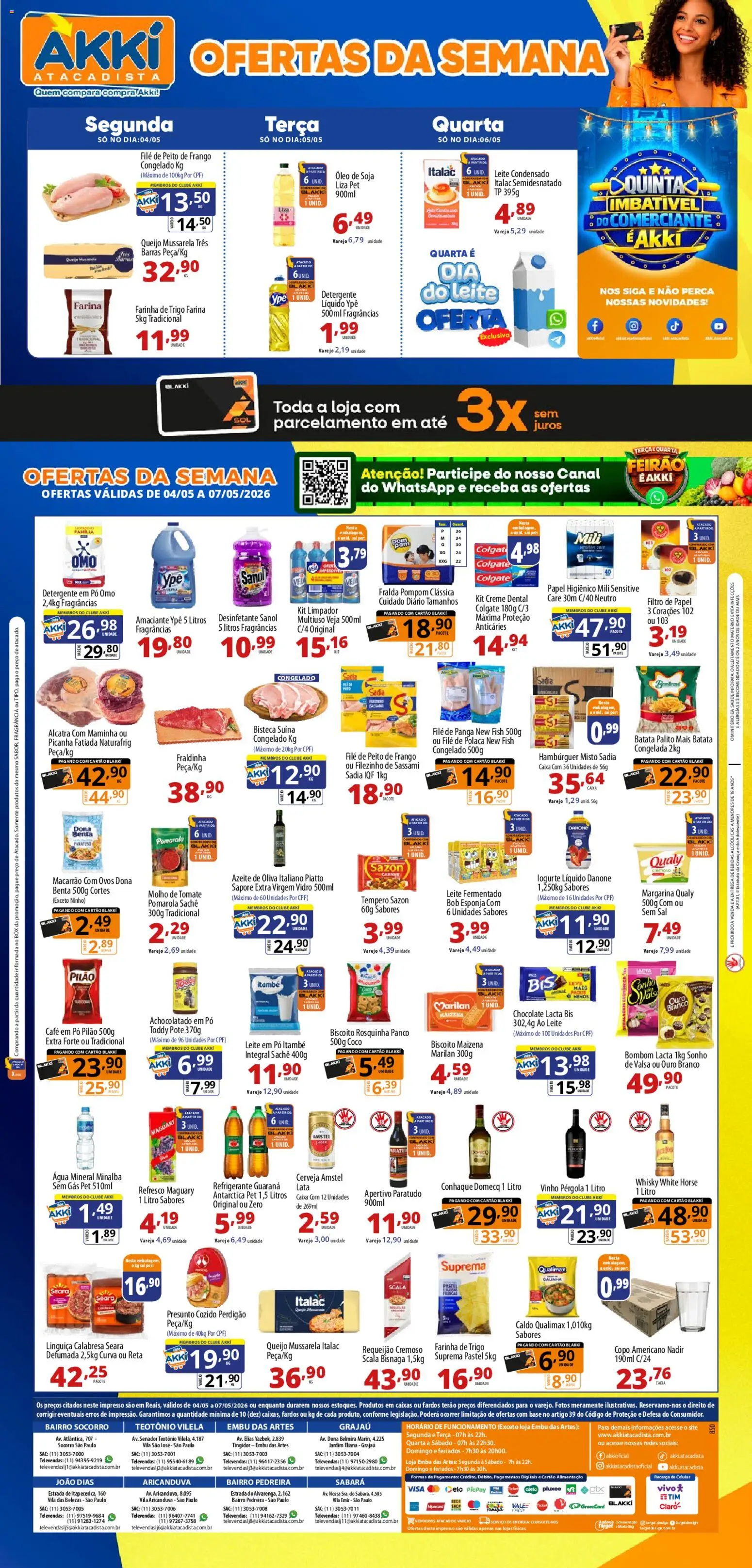 Pré-Visualização do folheto "Akki Atacadista - Ofertas da semana" da loja Akki Atacadista válido a partir de 04/05/2026