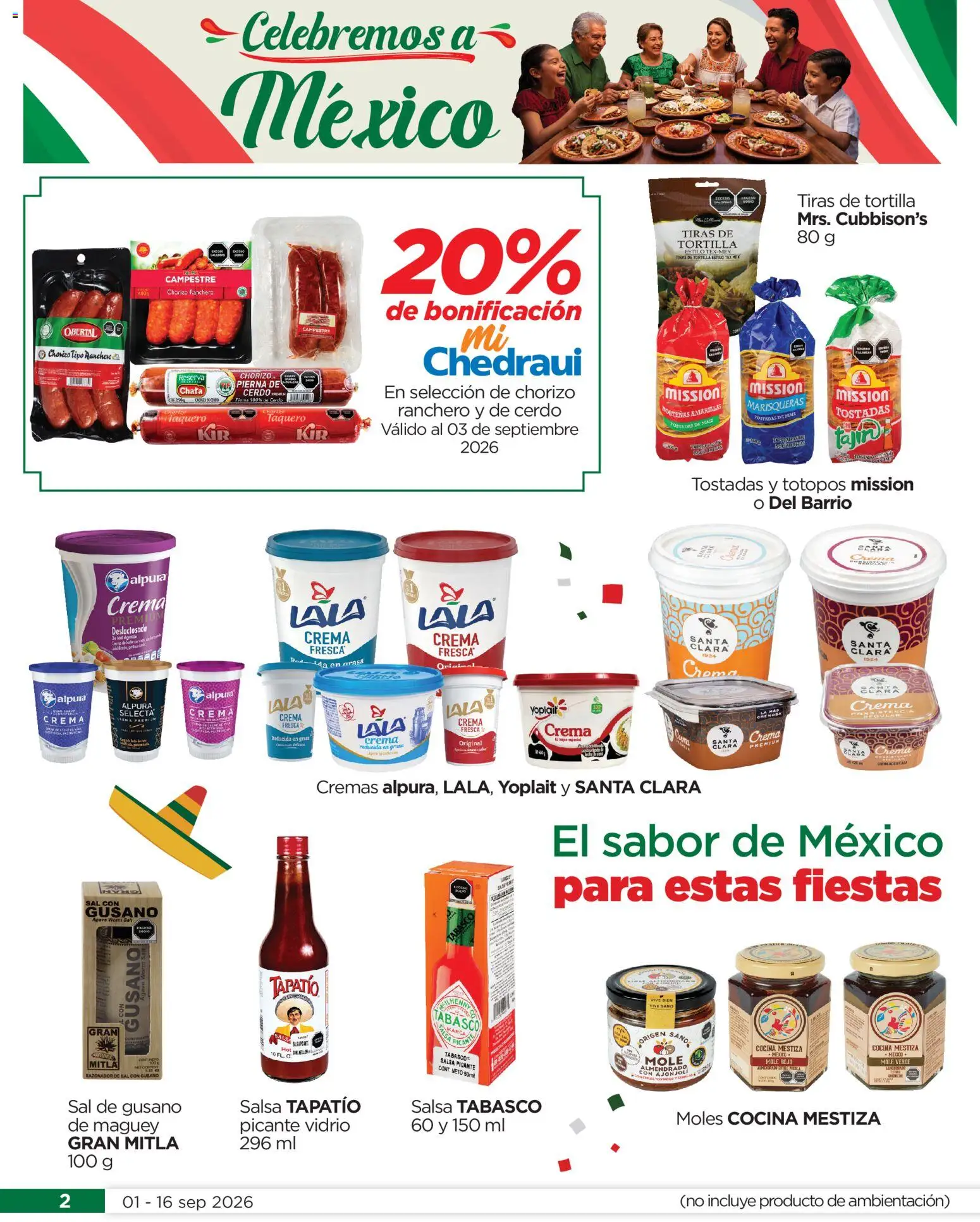 Vista previa las ofertas de la tienda Chedraui - Chedraui Celebremos a México desde el 01/09/2026 