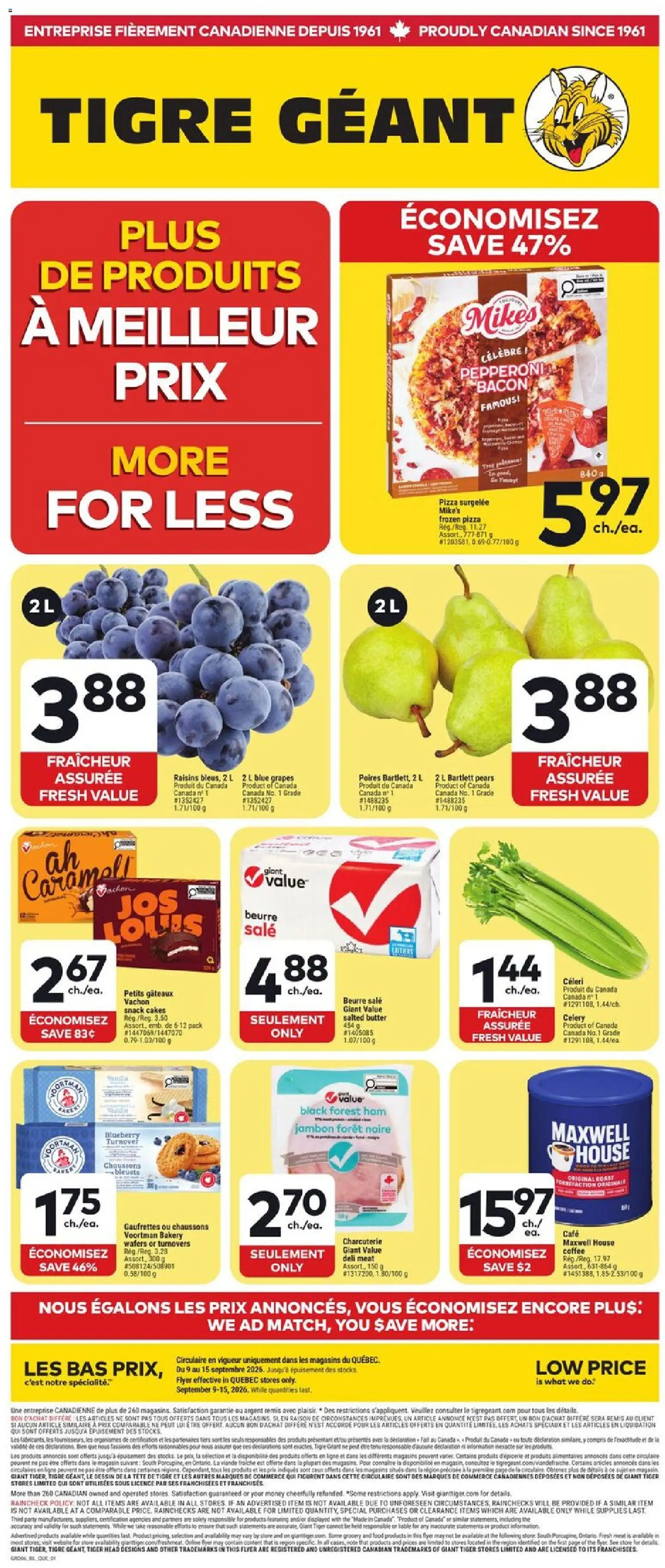Preview of leaflet Giant Tiger weekly flyer / circulaire from shop Giant Tiger is valid from Sep 09, 2026