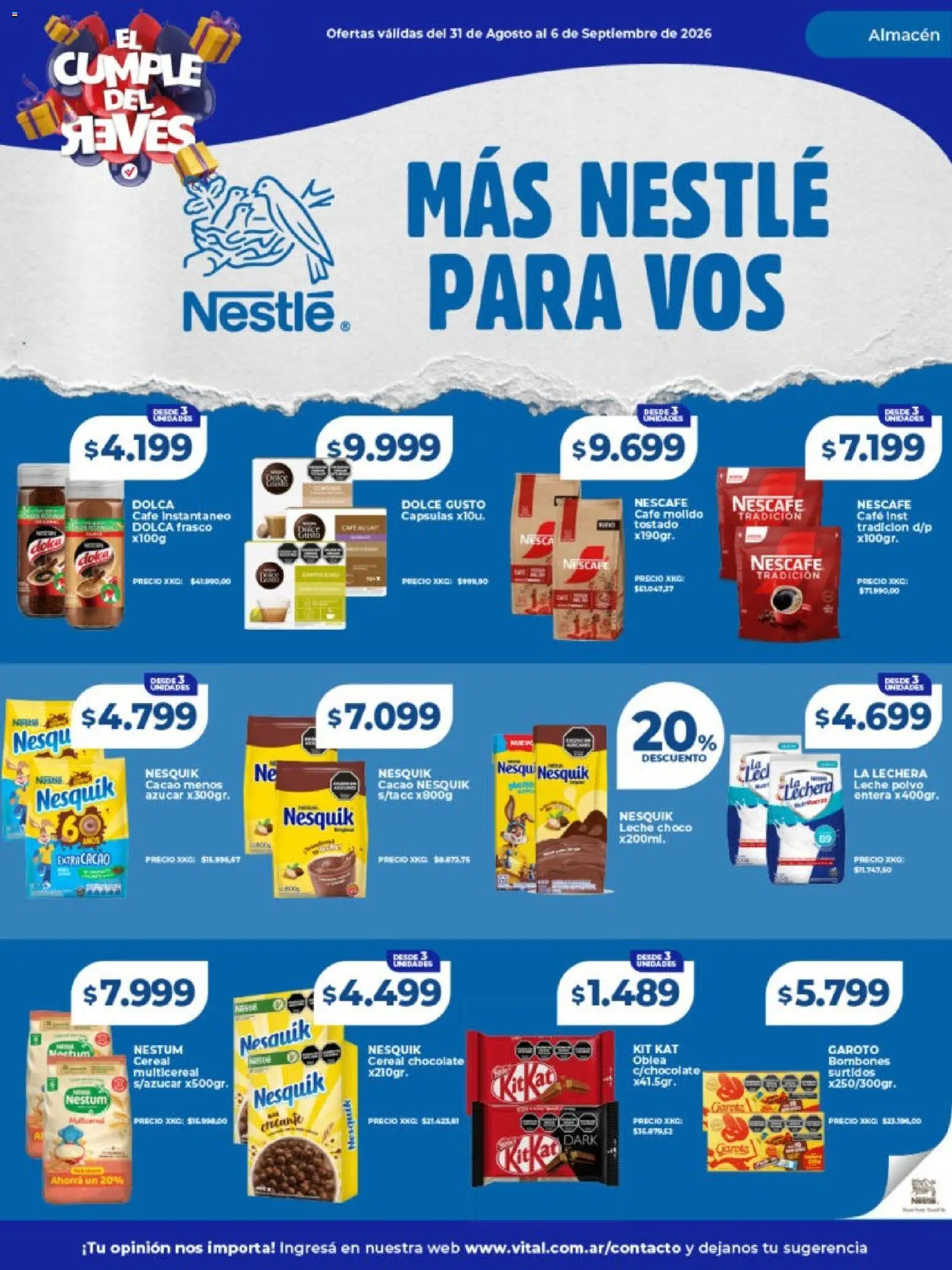 Vista previa del folleto de la tienda Vital válido desde el 31/08/2026 