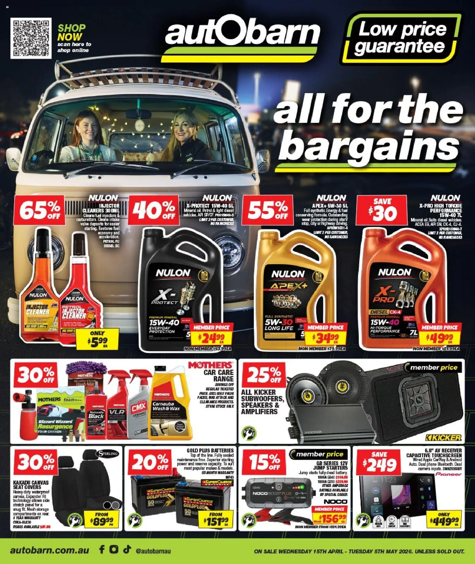 Preview of catalogue Autobarn catalogue from shop Autobarn valid 15/04/2026 - Cleaner, Suit, Batteries, Phone, Camera, Foam
