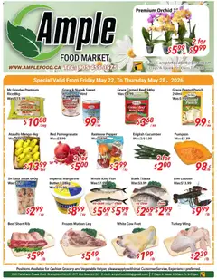 Un aperçu du dépliant Ample Food Market weekly flyer Brampton du magasin Ample Food Market est valide à partir 22 mai 2026