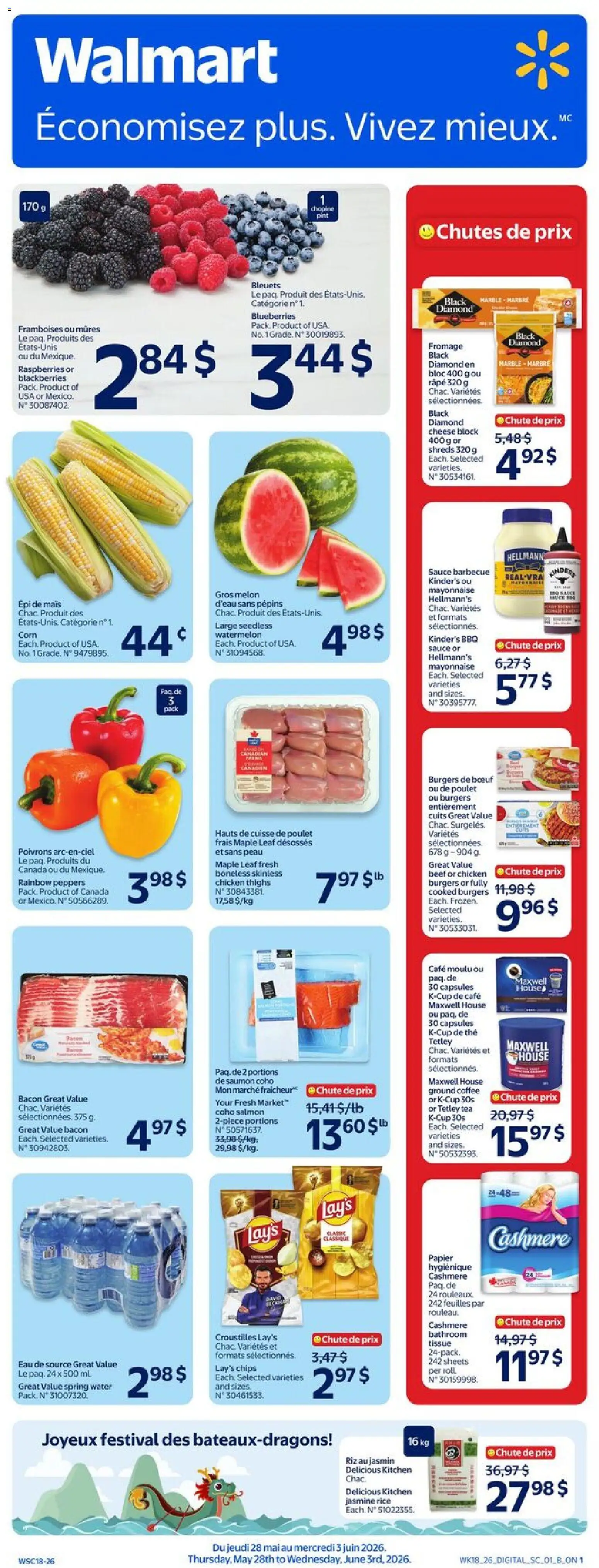 Preview of leaflet Walmart circulaire from shop Walmart is valid from May 28, 2026