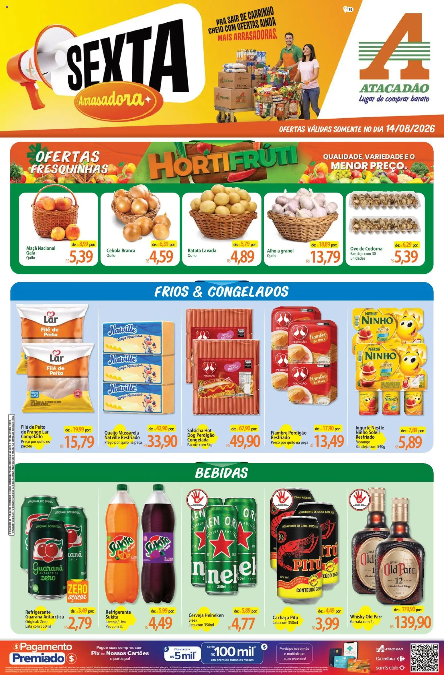 Pré-Visualização do folheto "Atacadão ofertas - PE" da loja Atacadão válido a partir de 14/08/2026