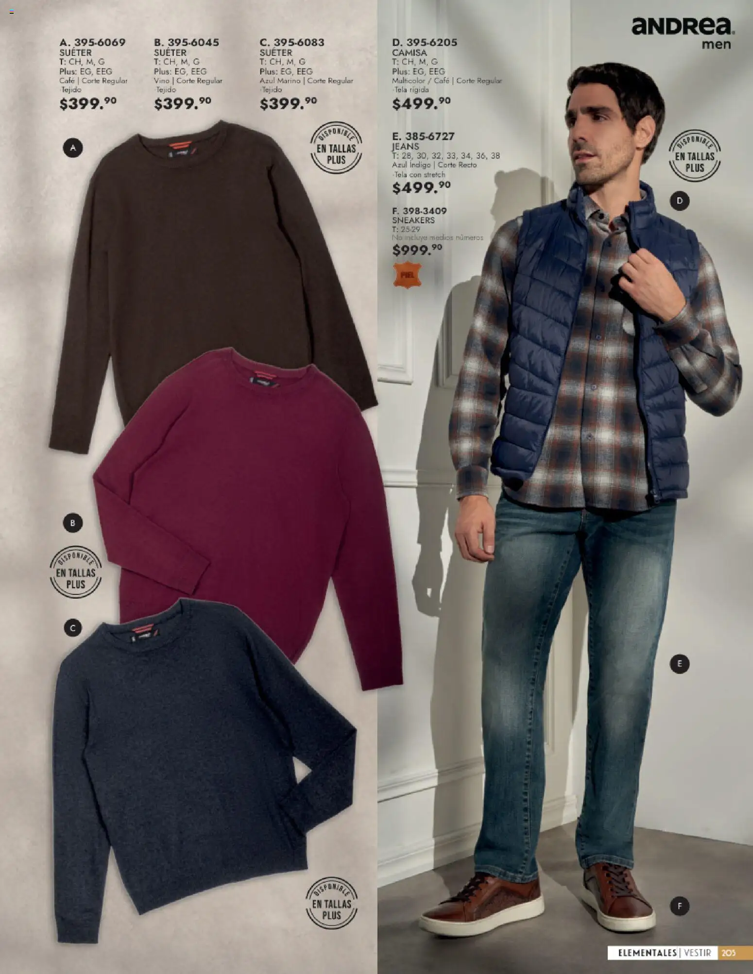 Vista previa las ofertas de la tienda Andrea - Andrea catálogo Vestir Caballero desde el 23/08/2026 