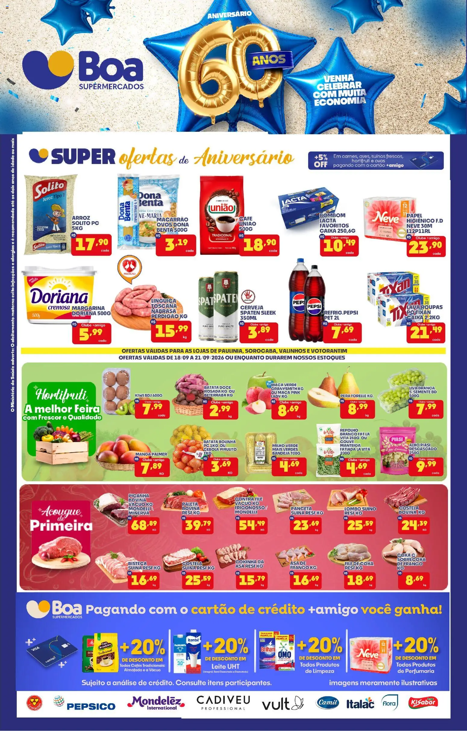 Pré-Visualização do folheto "Boa Supermercados - Ofertas da semana" da loja Boa Supermercados válido a partir de 18/09/2026