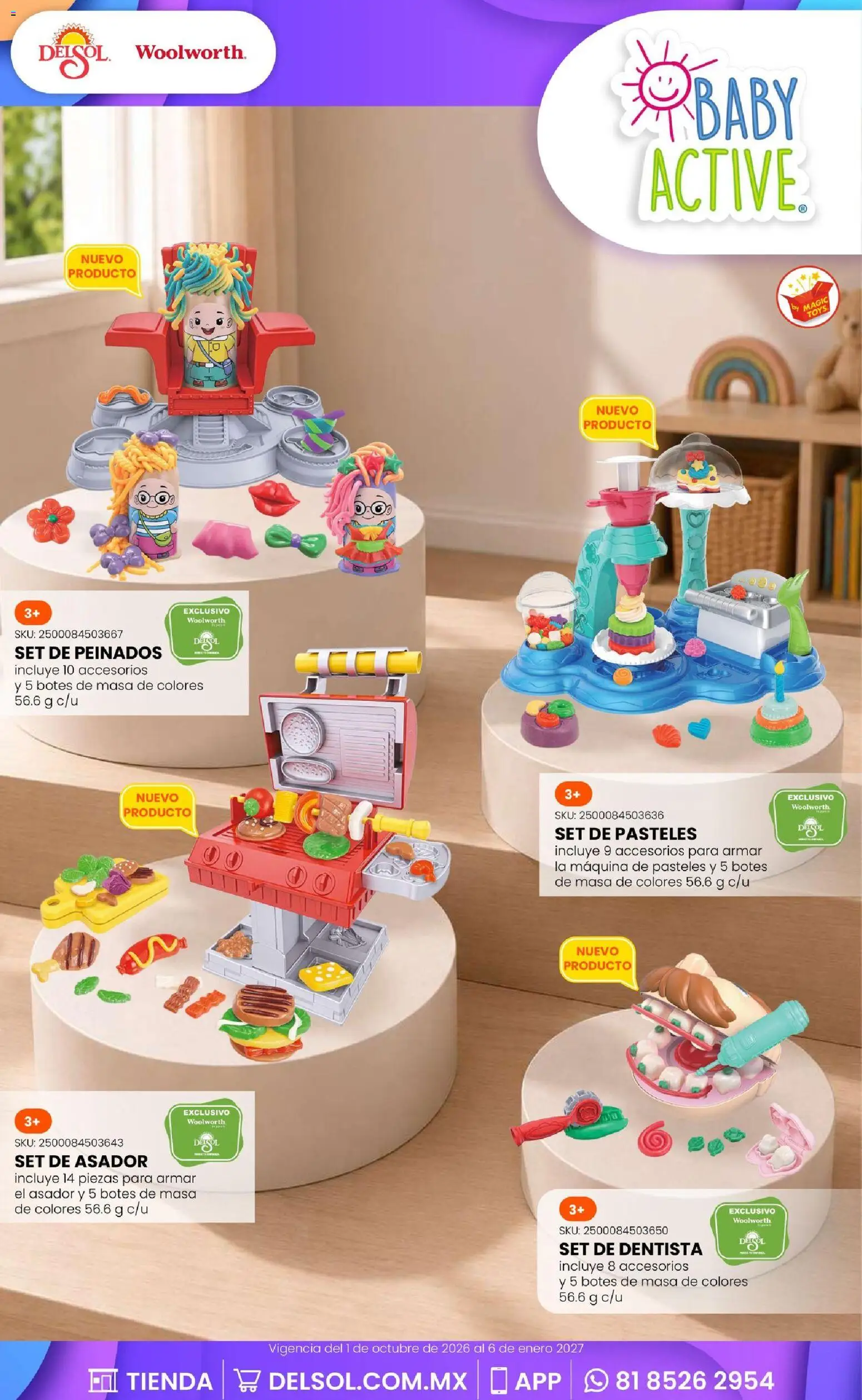 Vista previa las ofertas de la tienda Del Sol y Woolworth - Del Sol y Woolworth catálogo El Castillo del Juguete desde el 01/10/2026 - Pasteles, Asador, Masa
