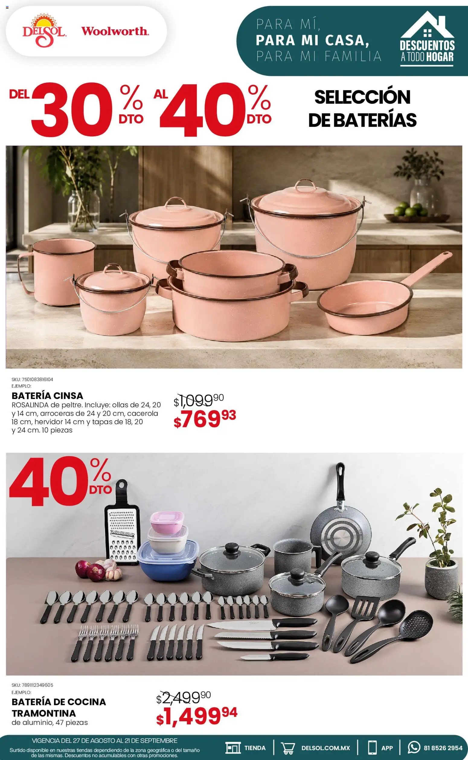 Vista previa las ofertas de la tienda Del Sol y Woolworth - Del Sol y Woolworth catálogo desde el 27/08/2026 