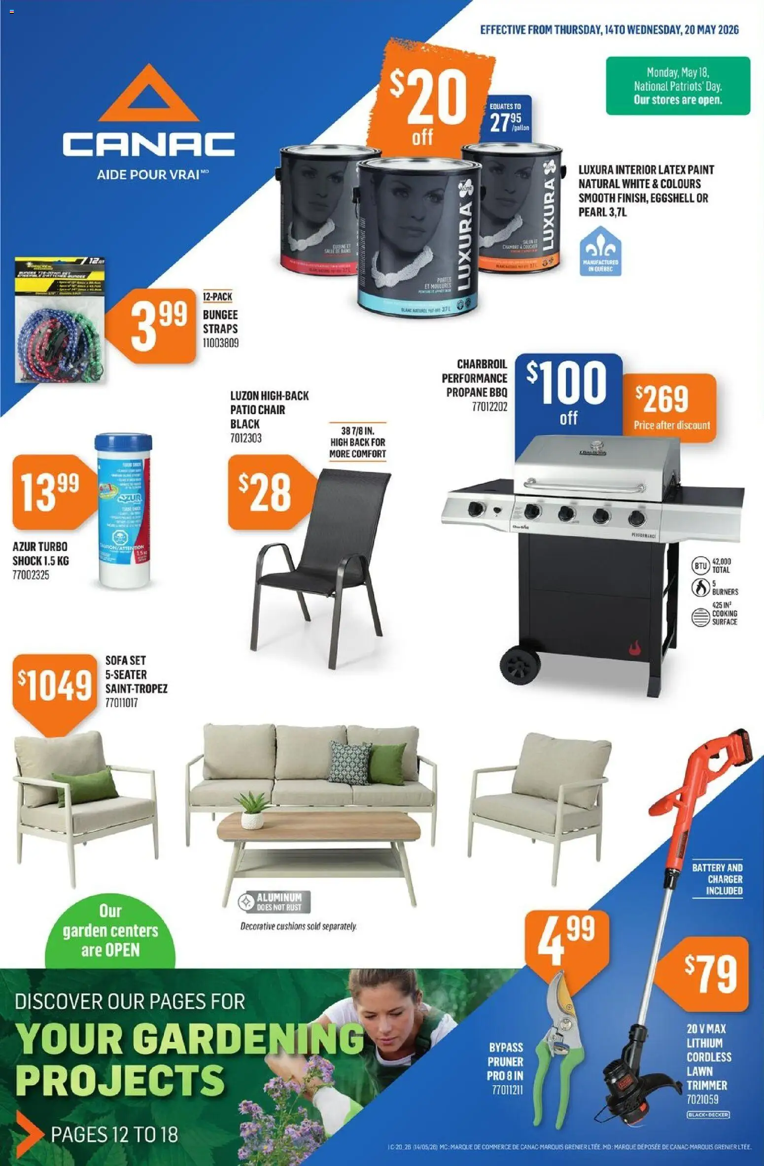 Un aperçu du dépliant Canac weekly flyer du magasin Canac est valide à partir May 14, 2026