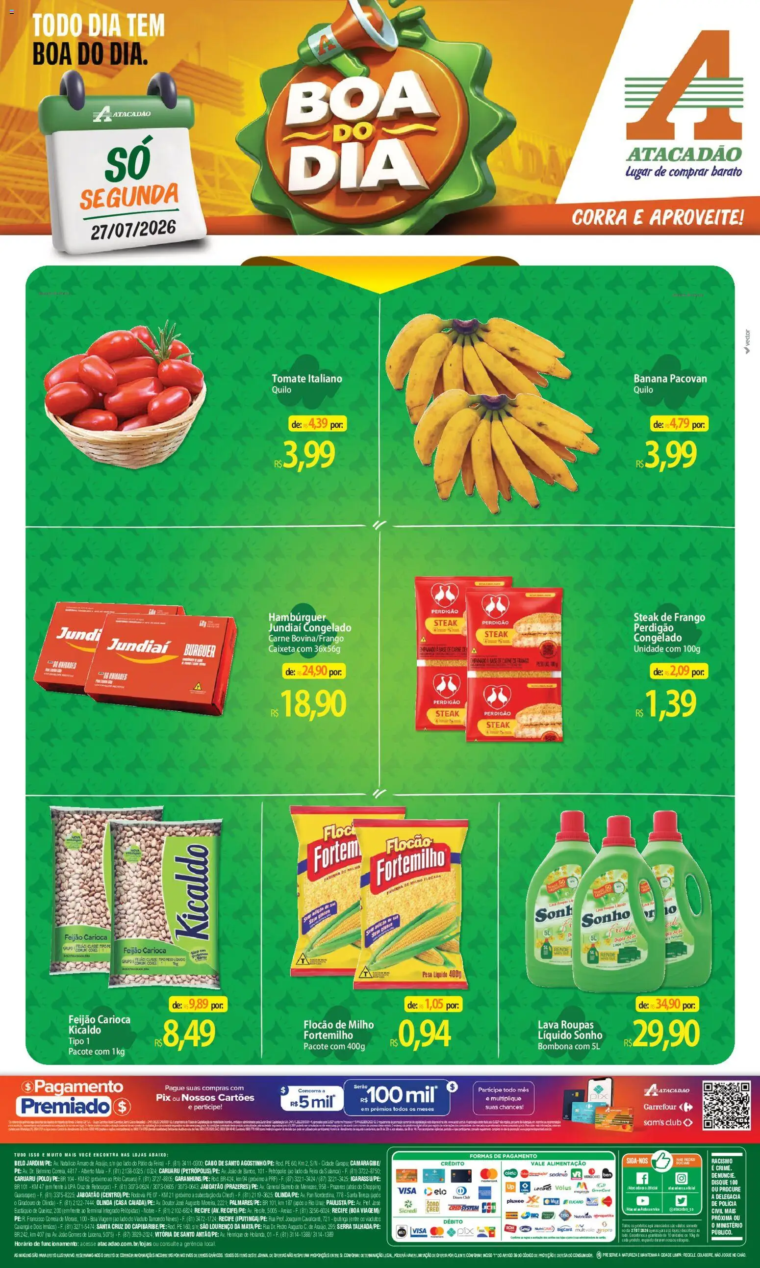 Pré-Visualização do folheto "Atacadão ofertas - PE" da loja Atacadão válido a partir de 27/07/2026