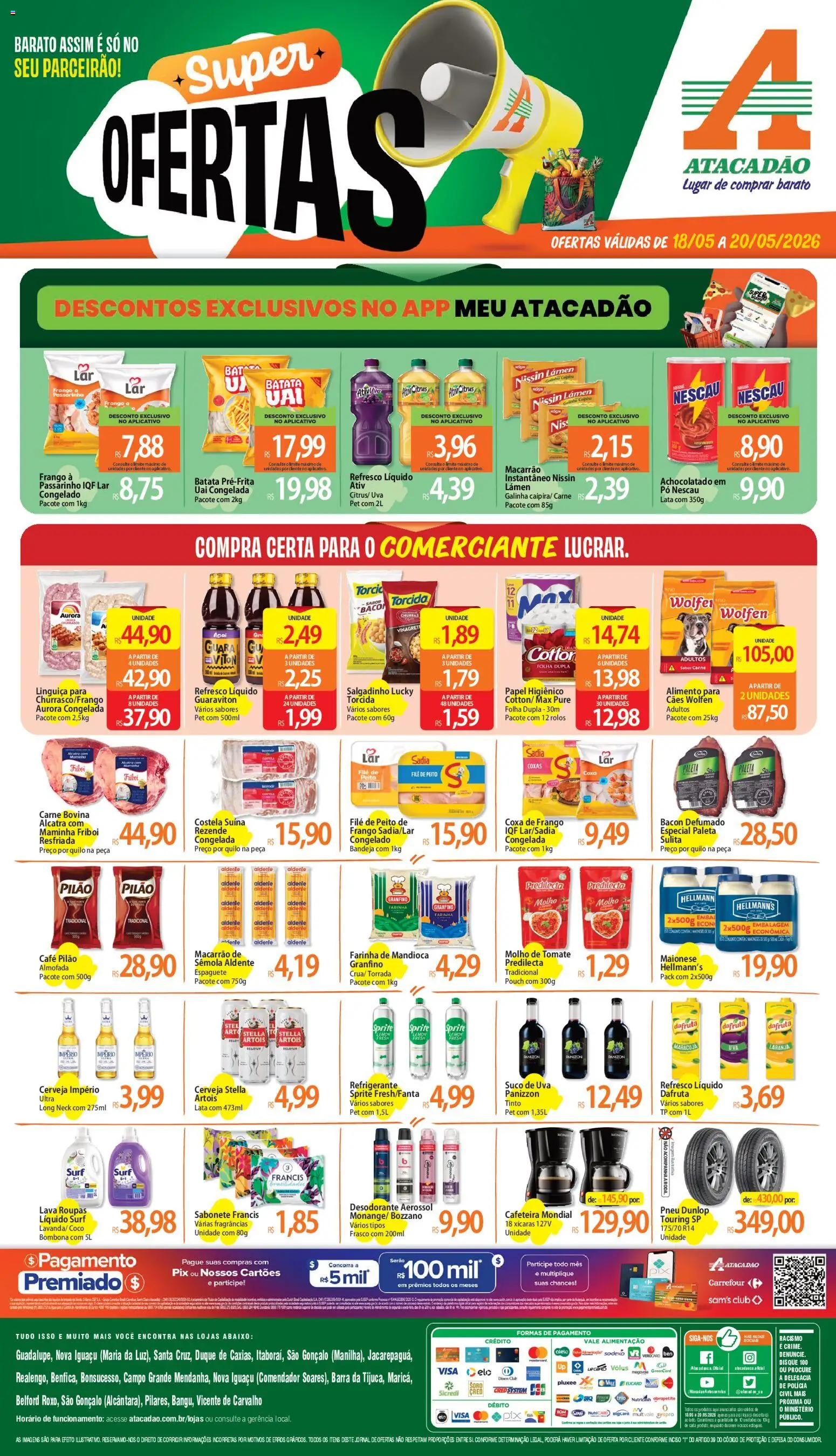 Pré-Visualização do folheto "Atacadão ofertas - RJ" da loja Atacadão válido a partir de 18/05/2026