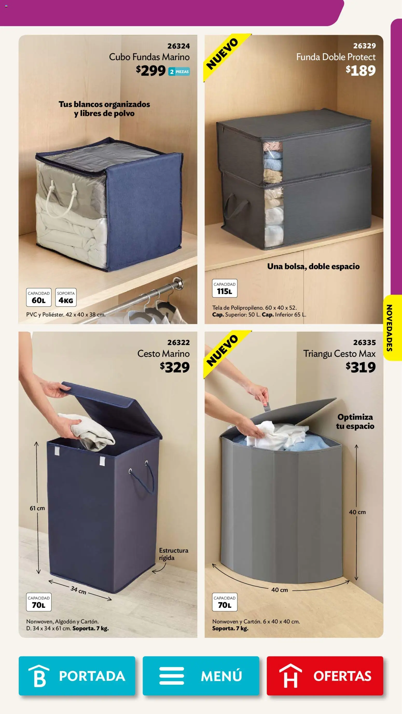 Vista previa las ofertas de la tienda Betterware - Betterware campaña 10 2026 desde el 28/09/2026 - Algodón, Funda, Polvo