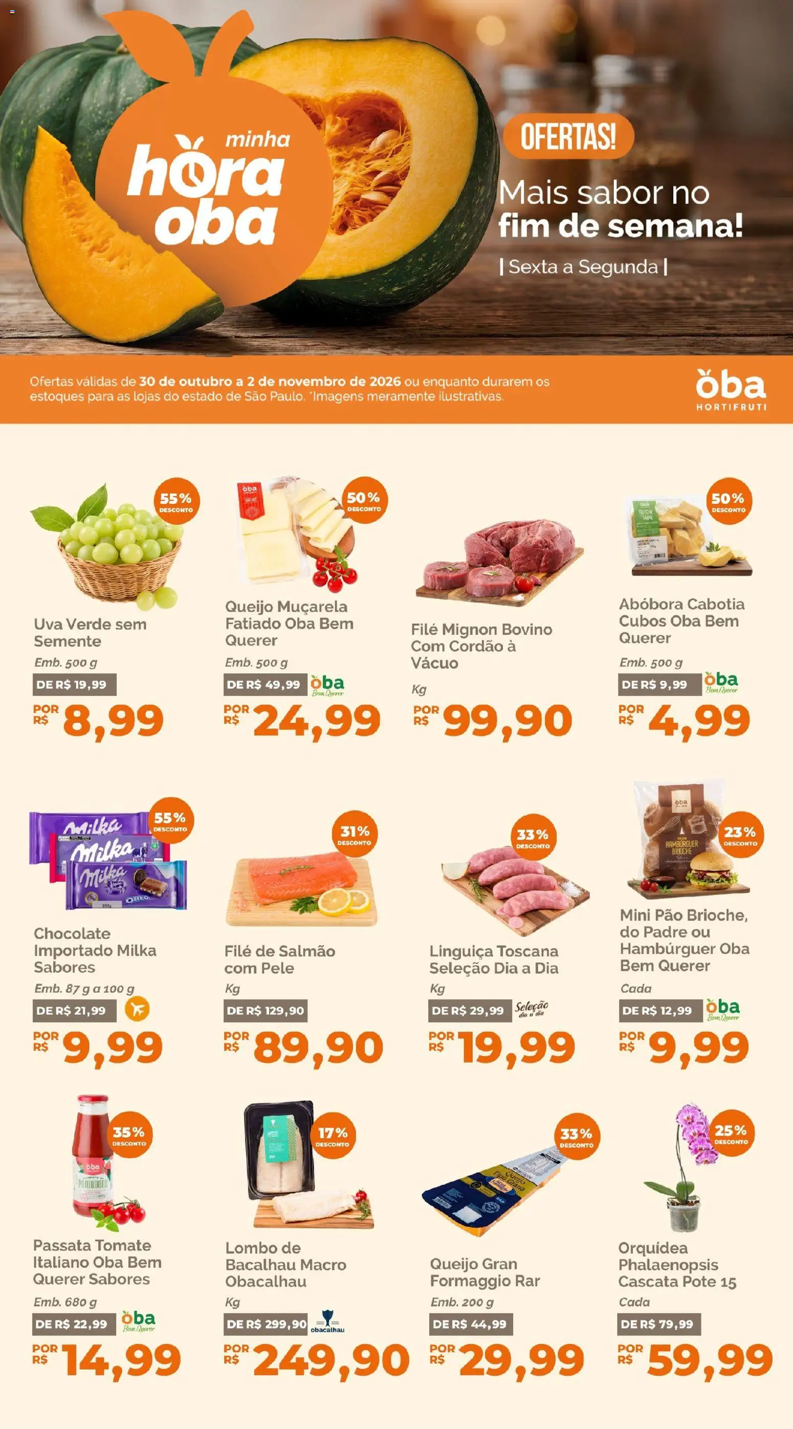 Pré-Visualização do folheto "Oba Hortifruti - Ofertas da semana" da loja Oba Hortifruti válido a partir de 30/10/2026