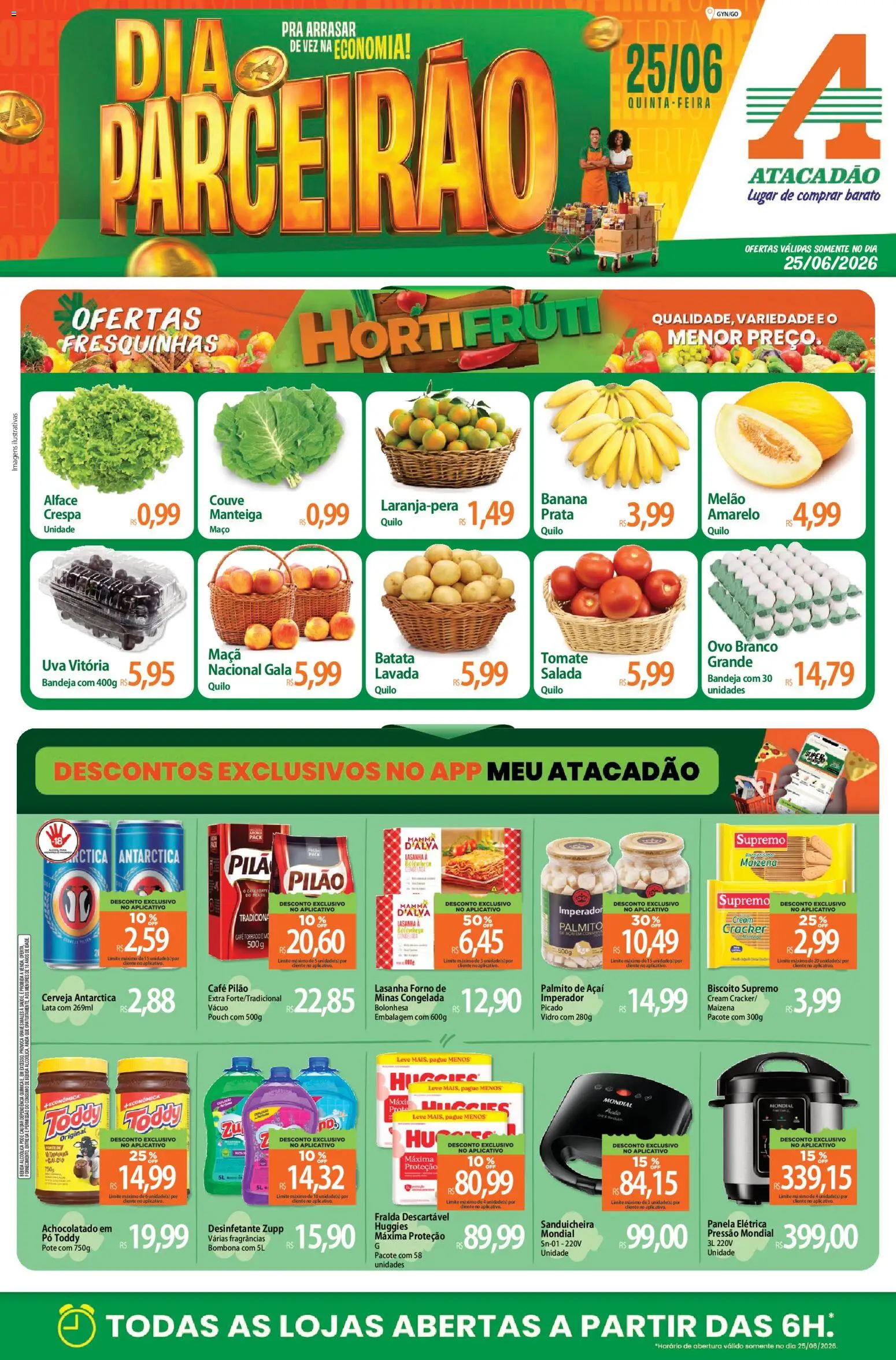Pré-Visualização do folheto "Atacadão ofertas - GO" da loja Atacadão válido a partir de 25/06/2026