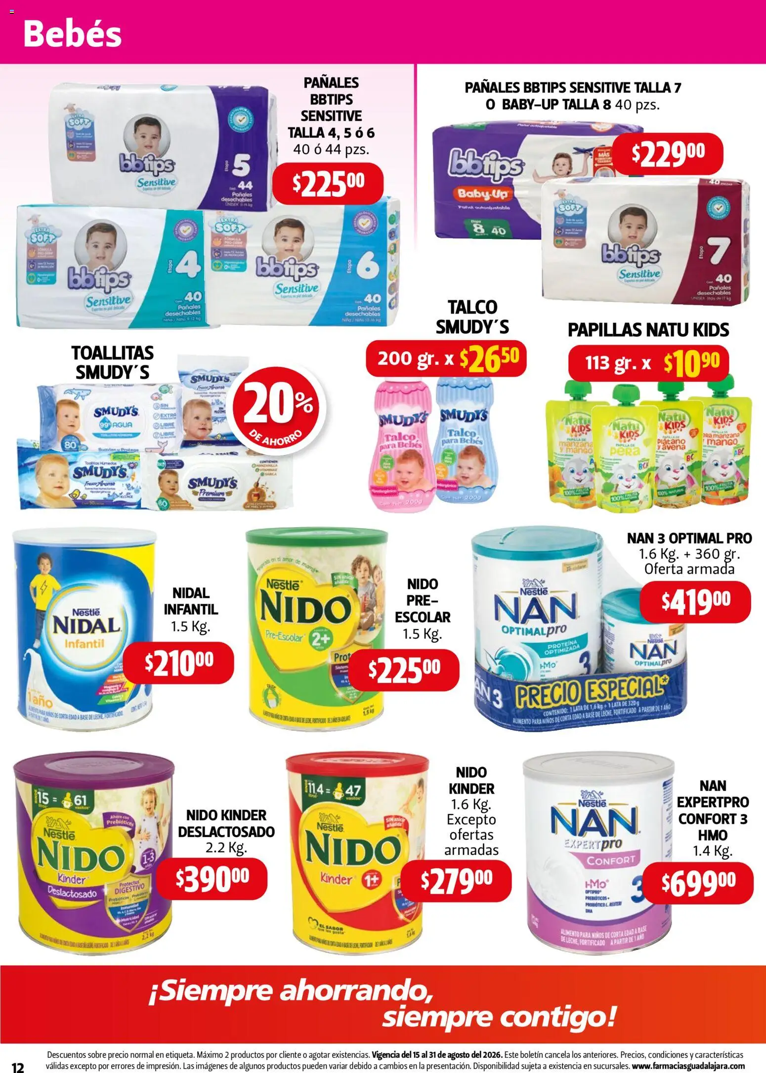 Vista previa las ofertas de la tienda Farmacia Guadalajara - Farmacia Guadalajara catálogo desde el 15/08/2026 