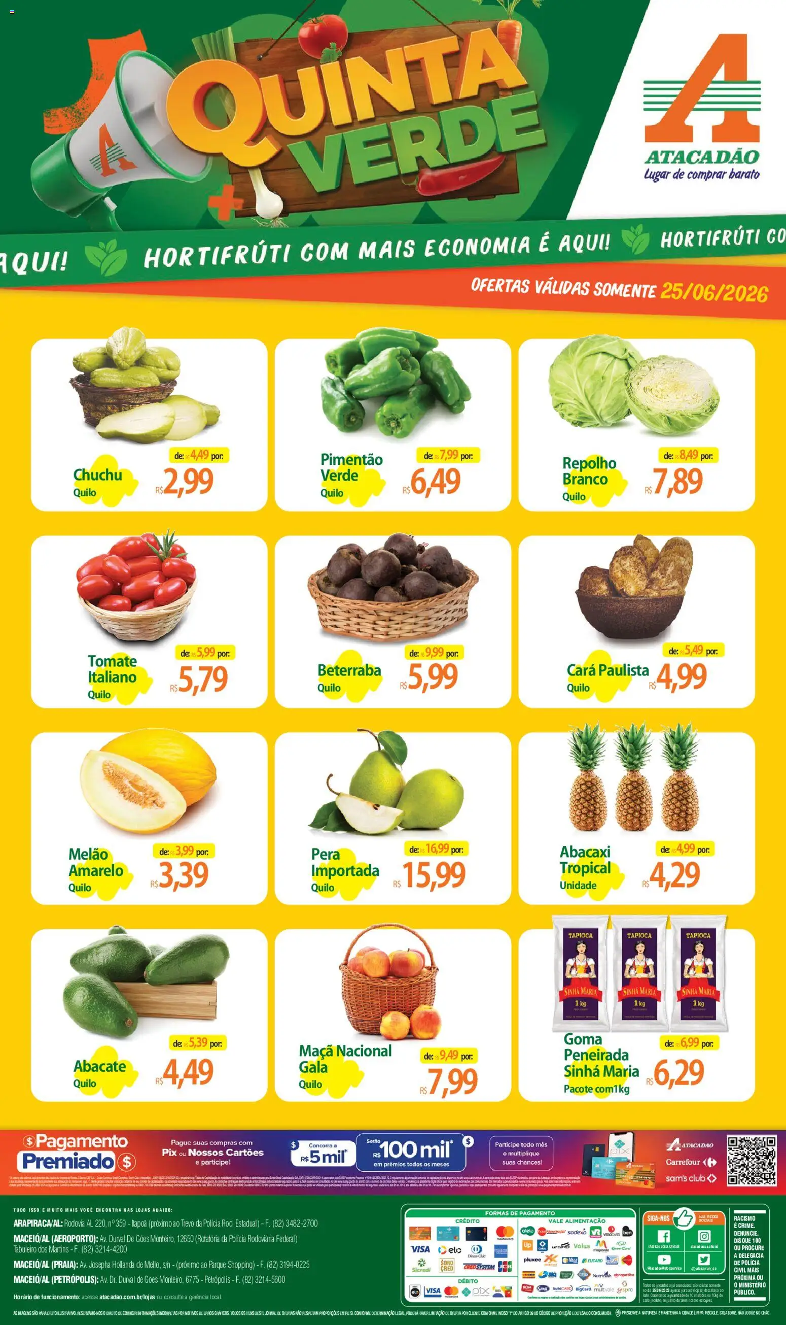 Pré-Visualização do folheto "Atacadão ofertas - AL" da loja Atacadão válido a partir de 25/06/2026