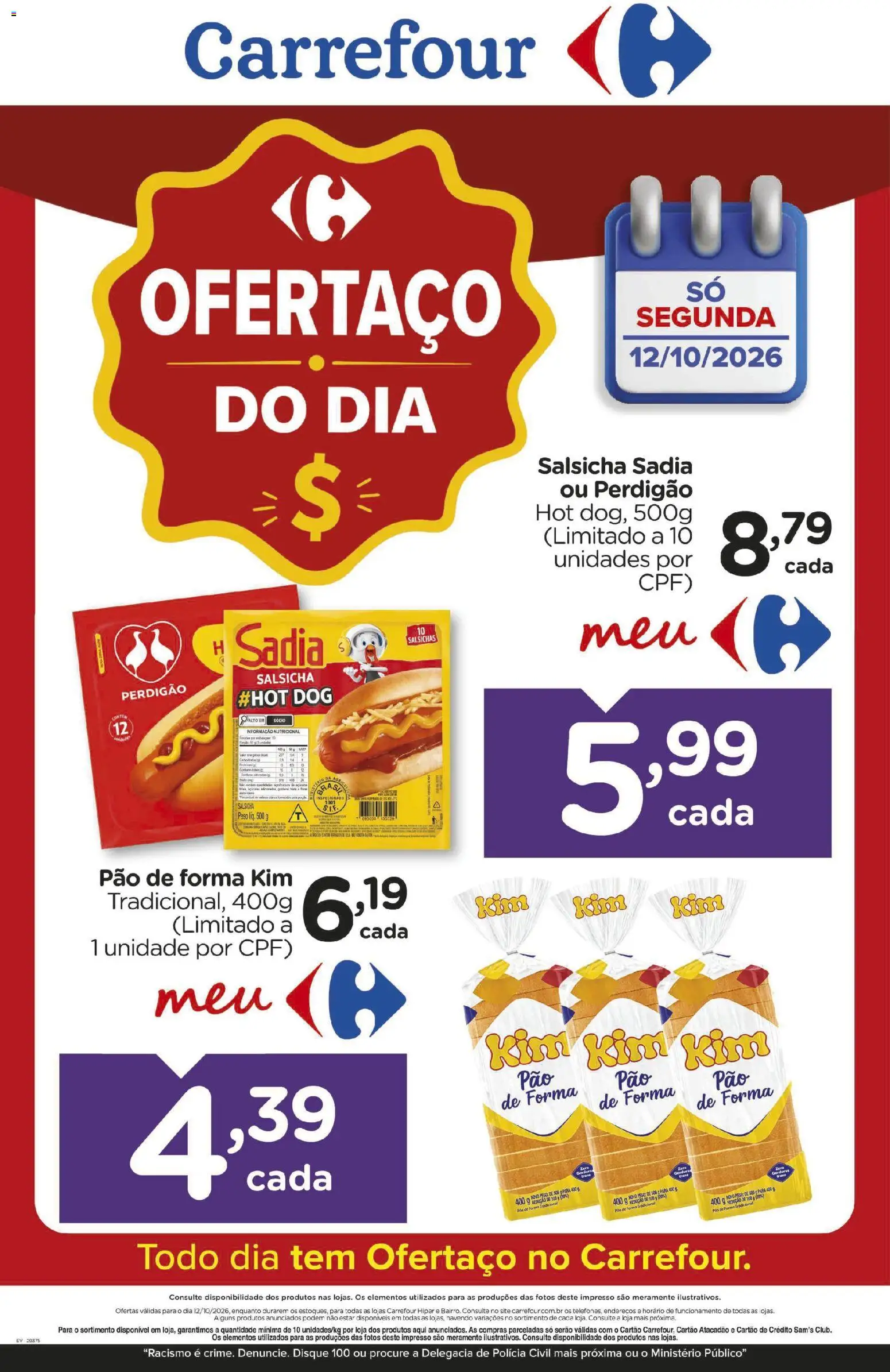Pré-Visualização do folheto "Carrefour ofertas do Dia" da loja Carrefour válido a partir de 12/10/2026