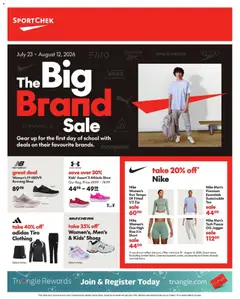 Preview of leaflet Sport Chek weekly flyer / circulaire from shop Sport Chek is valid from Jul 23, 2026