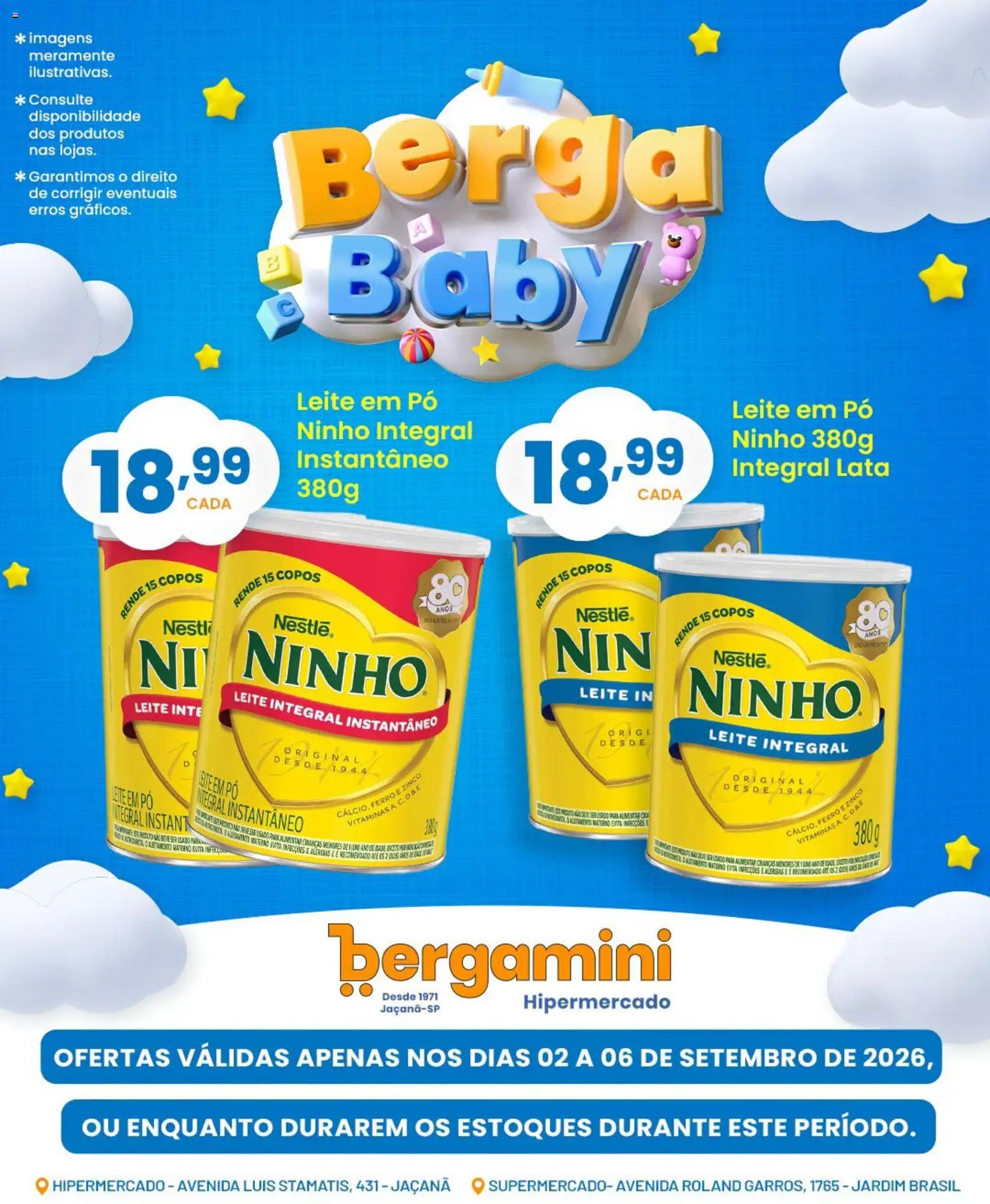 Pré-Visualização do folheto "Supermercado Bergamini ofertas Berga Baby" da loja Supermercado Bergamini válido a partir de 02/09/2026