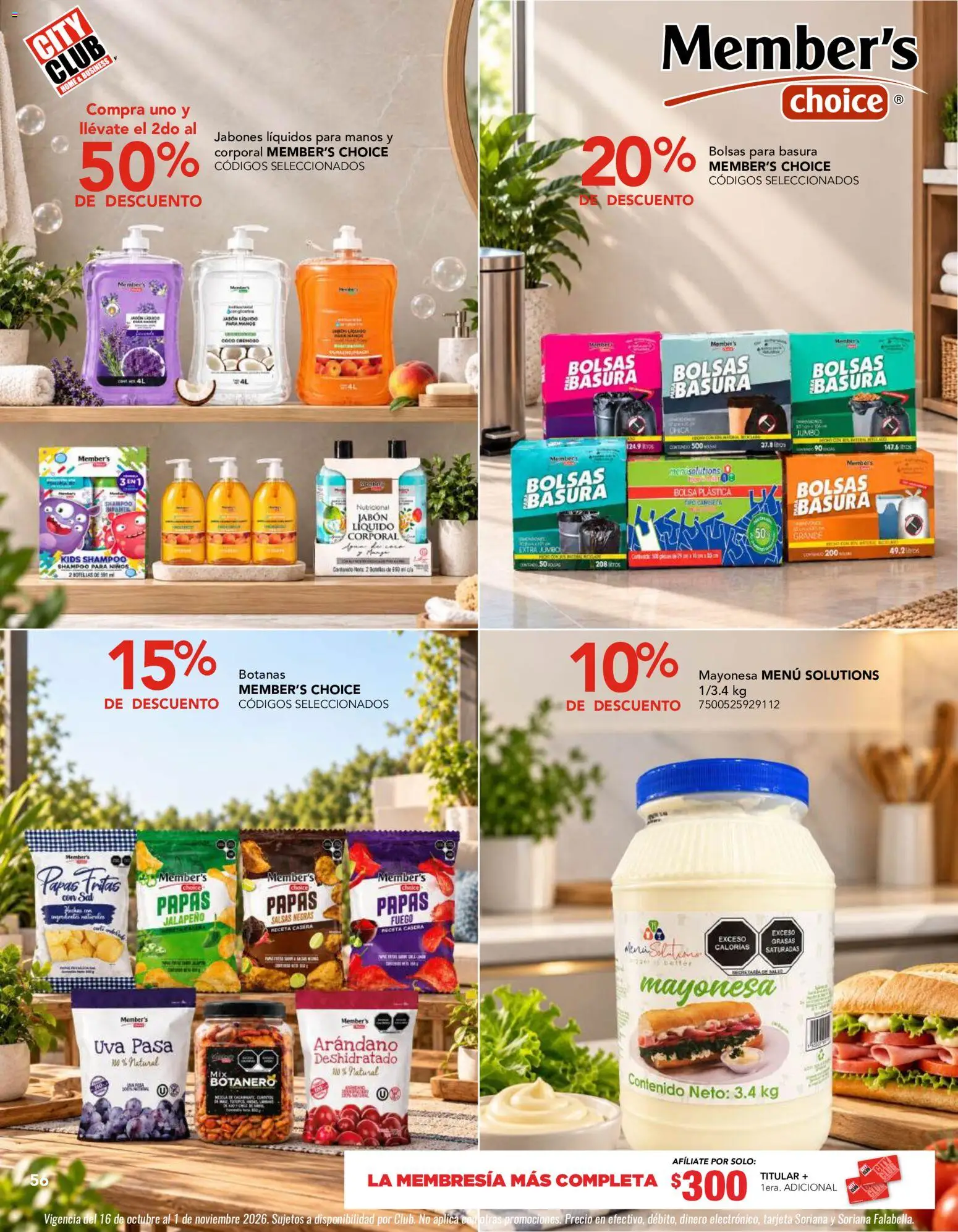 Vista previa las ofertas de la tienda City Club - City Club catálogo desde el 01/10/2026 - Papas, Coco, Shampoo, Bolsa, Jabón, Salsas, Papas fritas, Jabón líquido