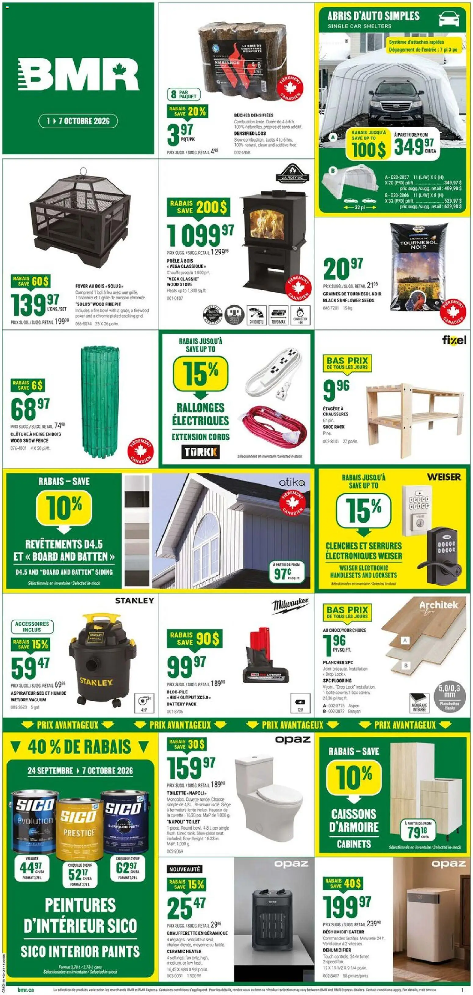Preview of leaflet BMR weekly flyer / circulaire from shop BMR is valid from Oct 01, 2026