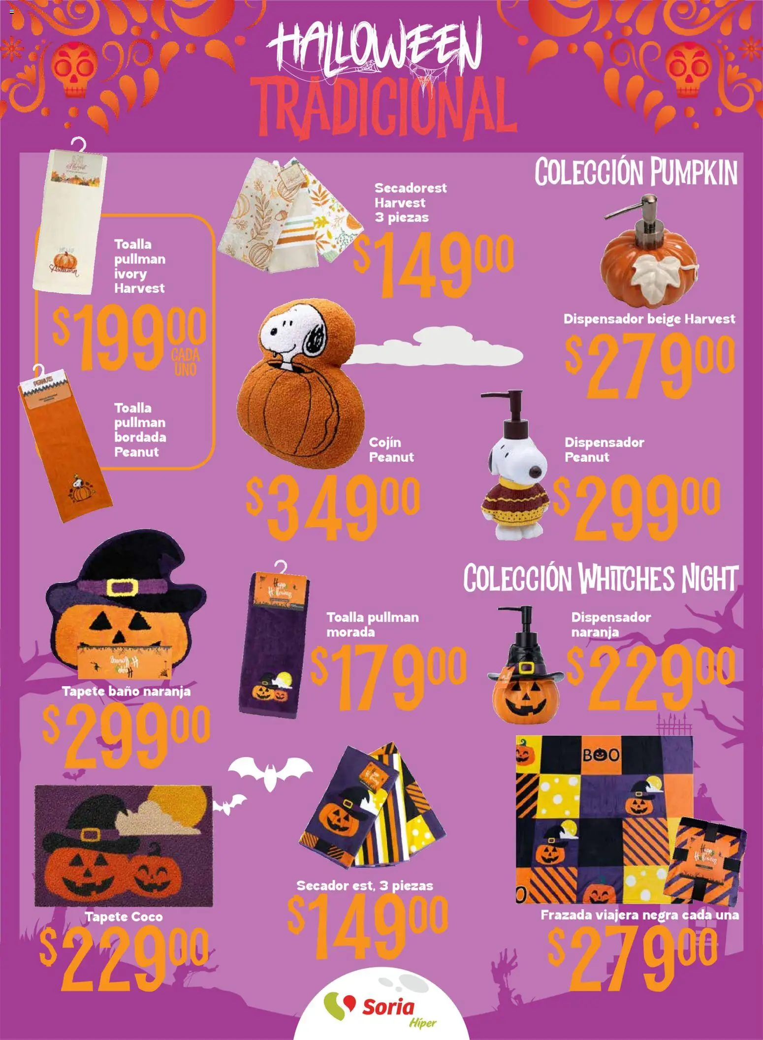 Vista previa las ofertas de la tienda Soriana - Soriana Halloween y Día de muertos Híper Nacional desde el 08/09/2026 