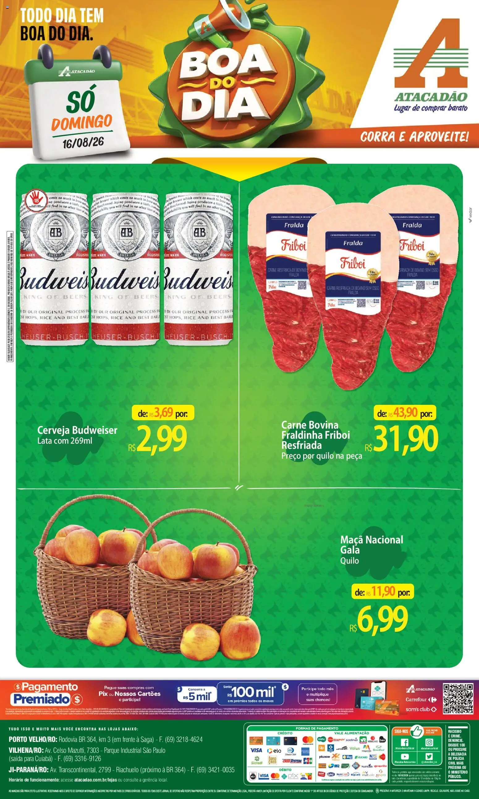 Pré-Visualização do folheto "Atacadão ofertas - RO" da loja Atacadão válido a partir de 16/08/2026