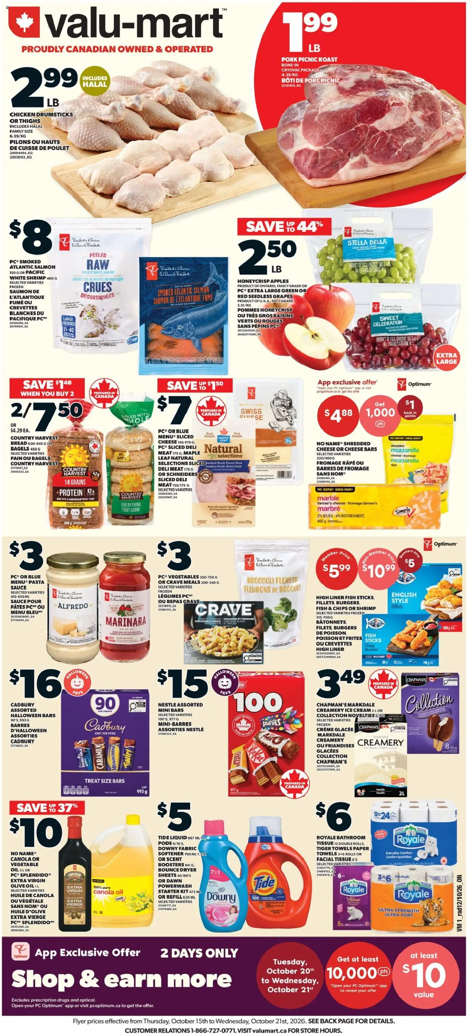 Preview of leaflet Valu Mart weekly flyer / circulaire from shop Valu Mart is valid from Oct 15, 2026