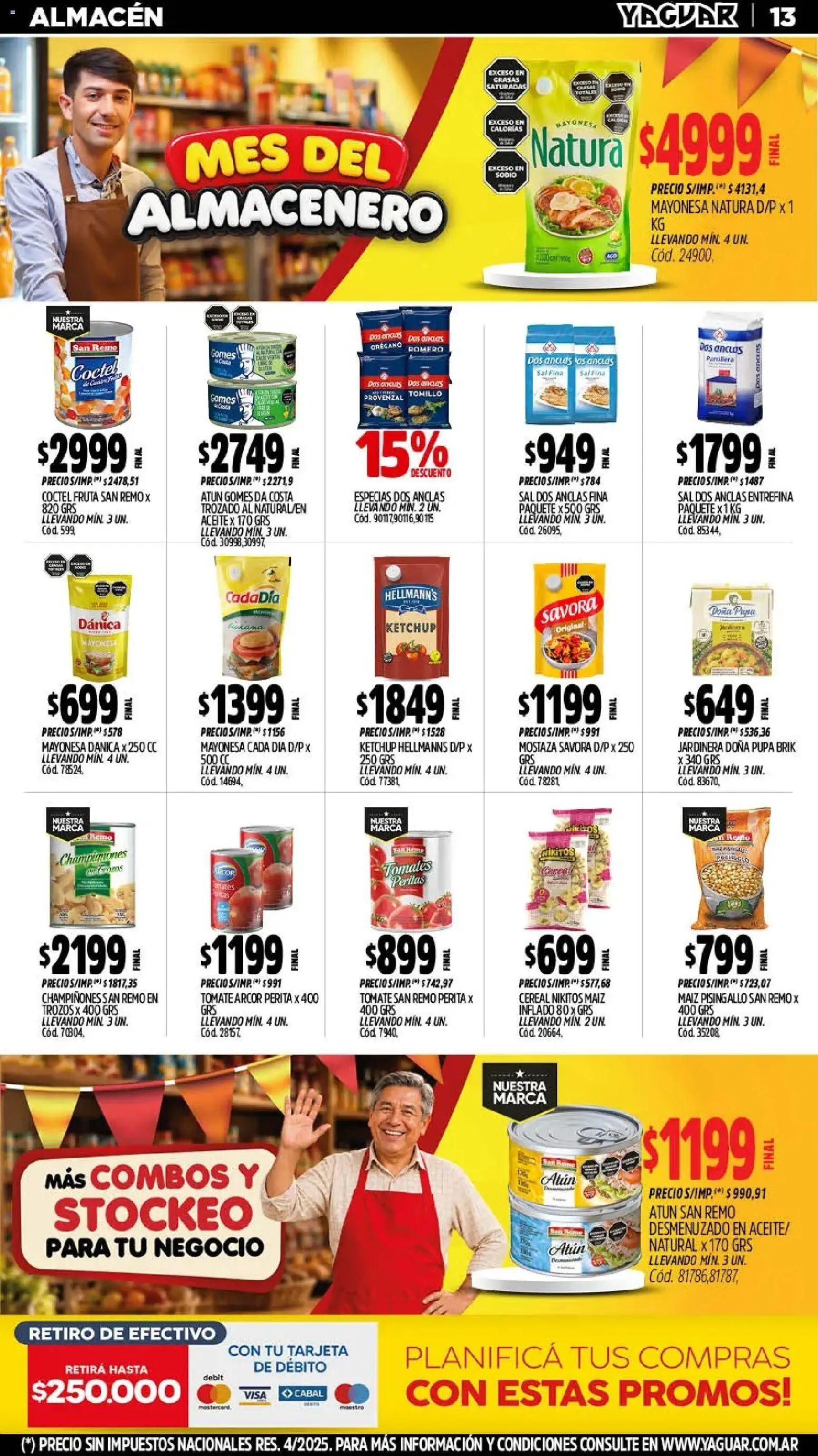 Vista previa del folleto de la tienda Yaguar válido desde el 28/09/2026 - Fruta, Tomates, Aceite, Maiz, Atún, Sal, Champiñones, Especias