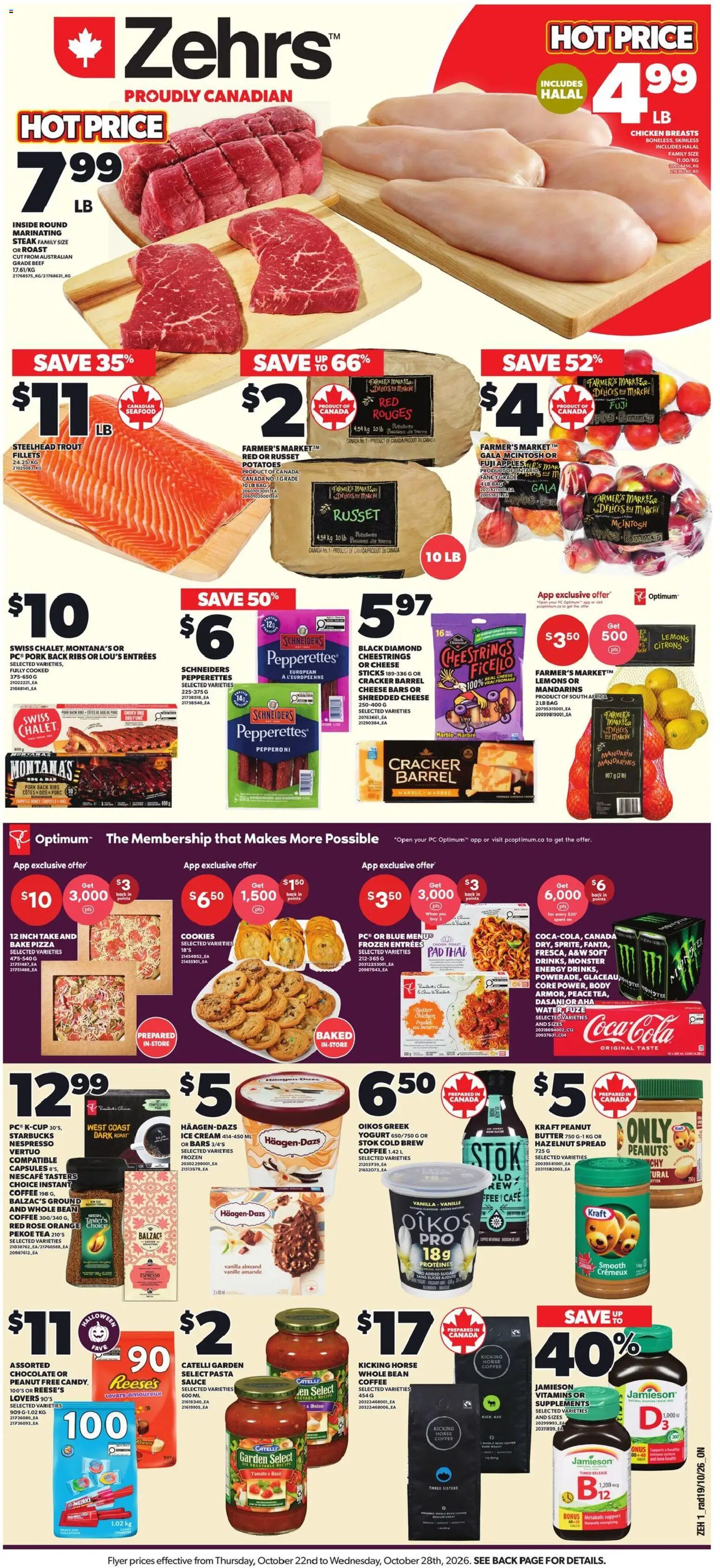 Preview of leaflet Zehrs weekly flyer / circulaire from shop Zehrs is valid from Oct 22, 2026
