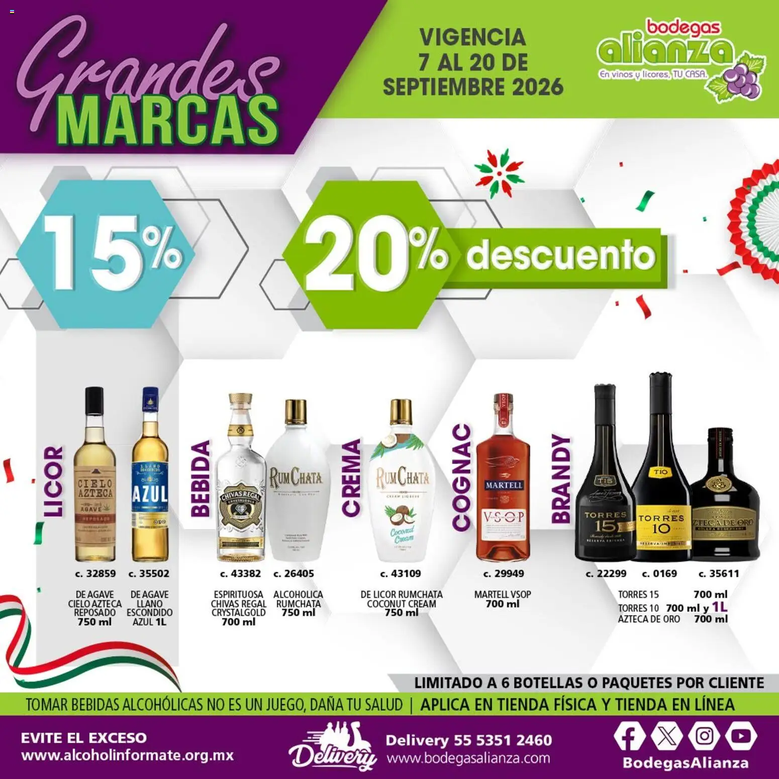 Vista previa las ofertas de la tienda Bodegas Alianza - Bodegas Alianza catálogo Grandes Marcas desde el 07/09/2026 