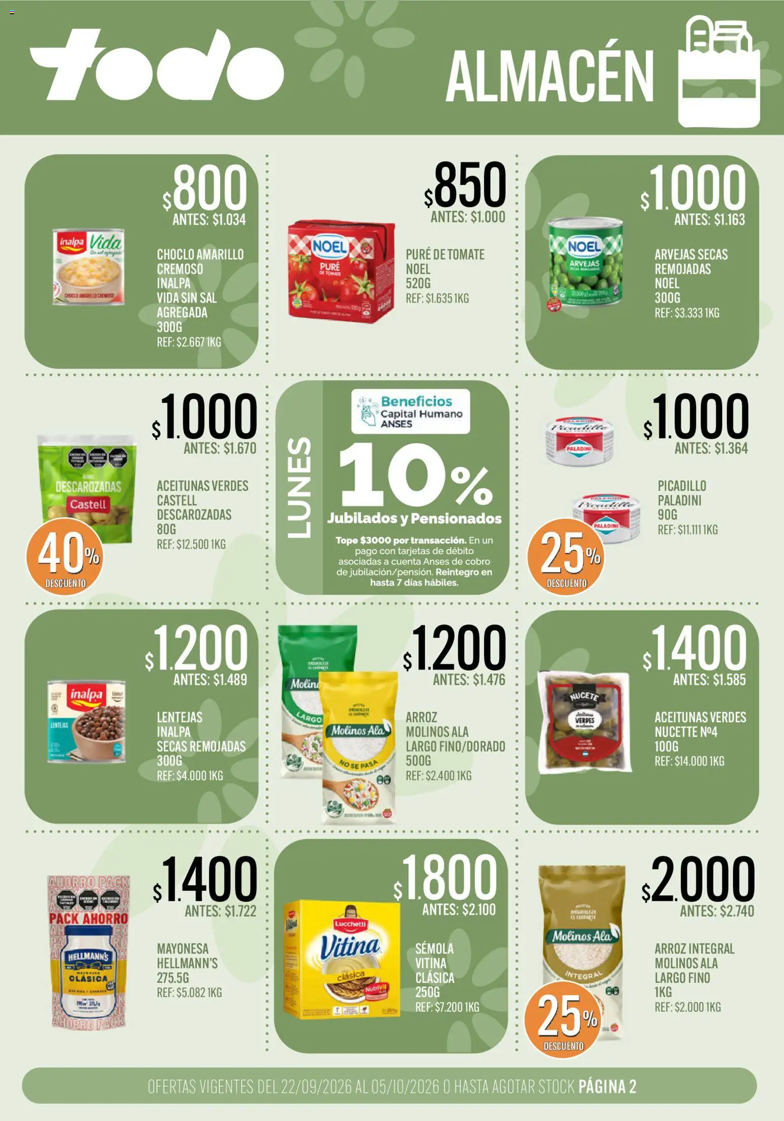 Vista previa del folleto de la tienda Supermercados TODO válido desde el 22/09/2026 