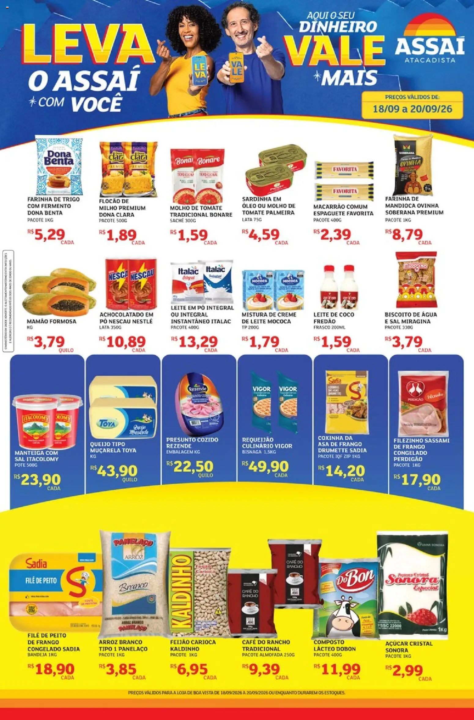 Pré-Visualização do folheto "Assaí Atacadista ofertas - RR" da loja Assaí Atacadista válido a partir de 18/09/2026
