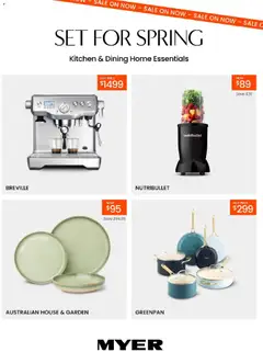 Preview of catalogue Myer Kitchen & Dining Home Essentials from shop Myer valid 09/08/2026