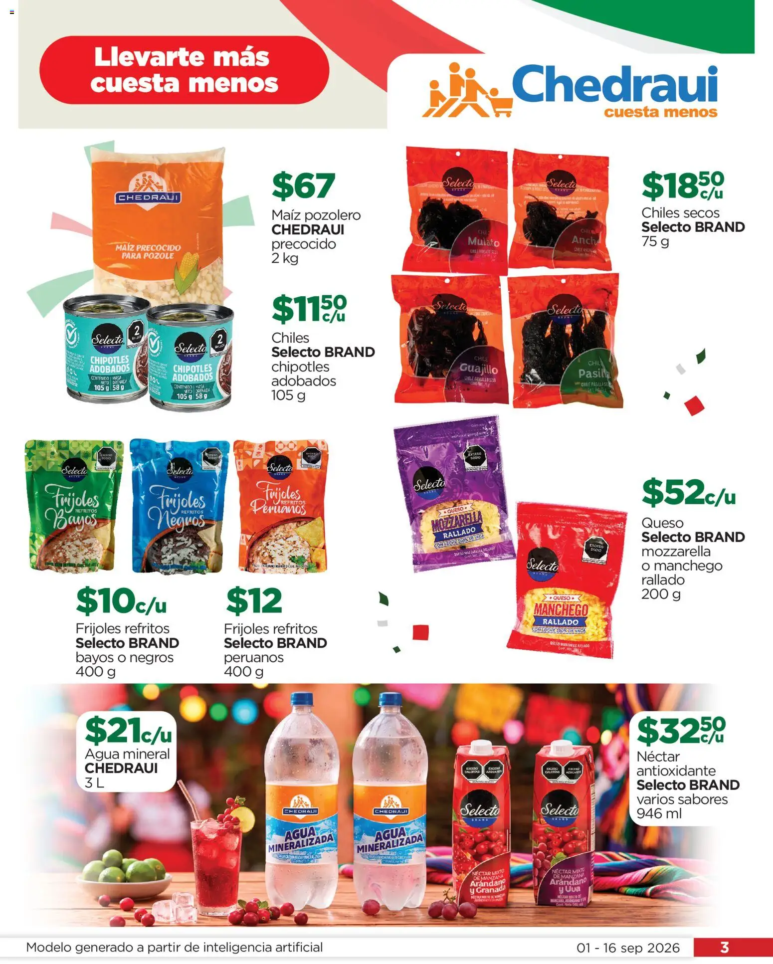 Vista previa las ofertas de la tienda Chedraui - Chedraui Celebremos a México desde el 01/09/2026 