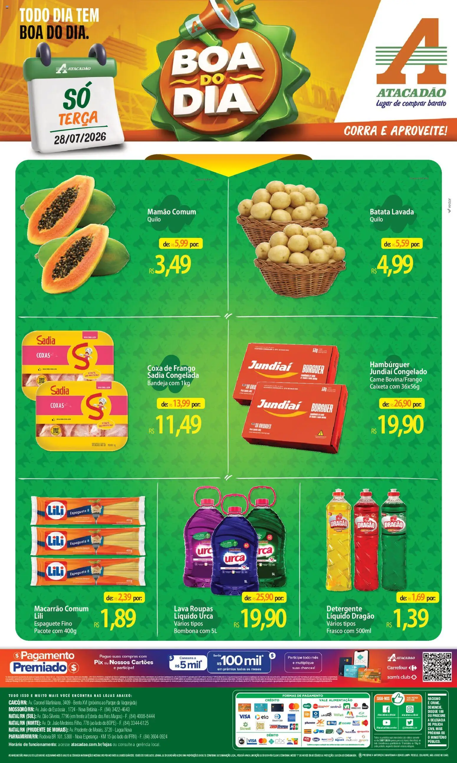 Pré-Visualização do folheto "Atacadão ofertas - RN" da loja Atacadão válido a partir de 28/07/2026