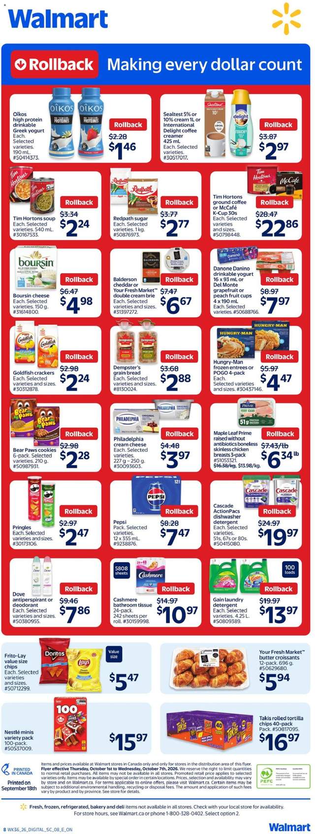 New Walmart flyer from Oct 01