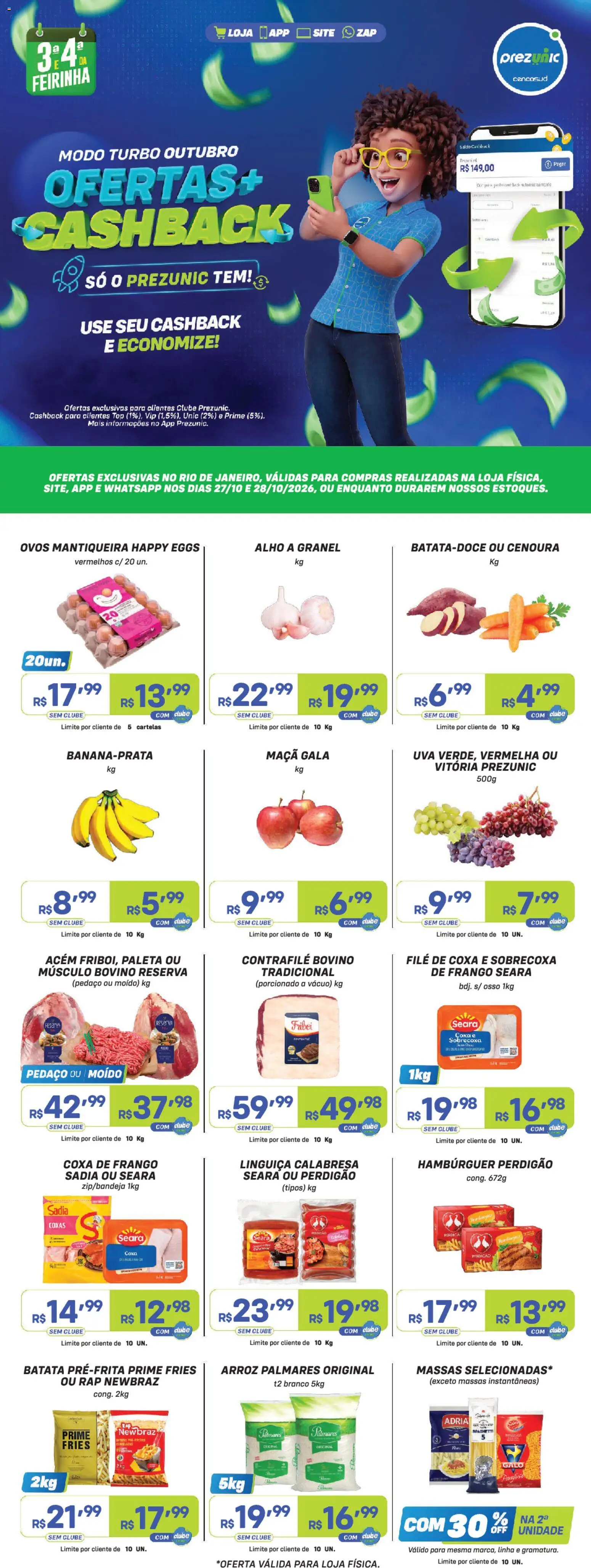 Pré-Visualização do folheto "Prezunic ofertas" da loja Prezunic válido a partir de 27/10/2026