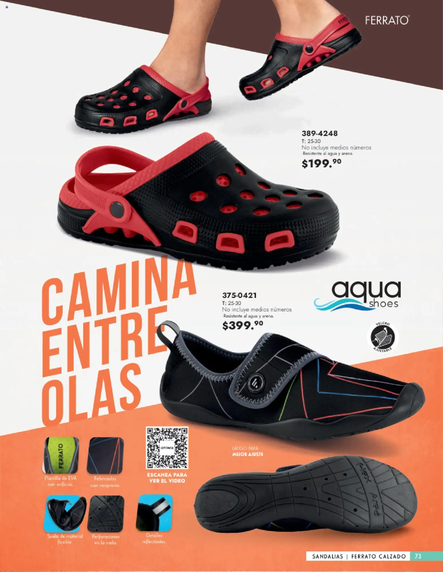 Vista previa las ofertas de la tienda Andrea - Catálogo Calzado Caballero desde el 25/01/2026 - Video, Agua, Sandalias