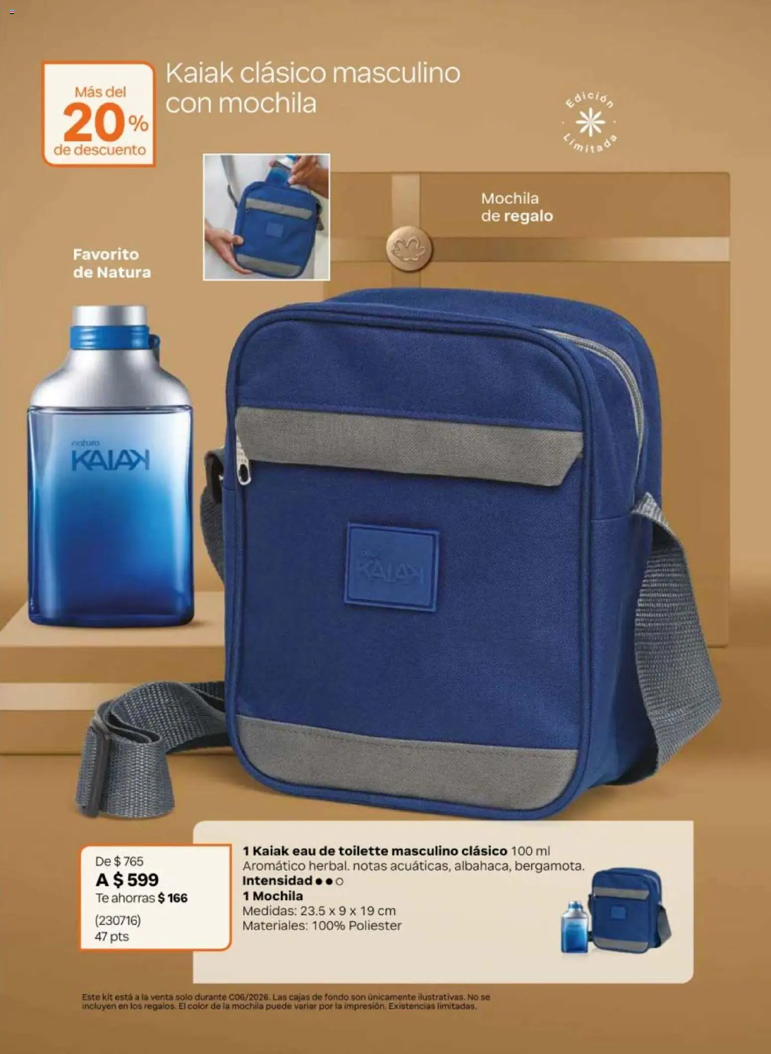 Vista previa las ofertas de la tienda Natura - Natura campaña 6 2026 desde el 02/04/2026 - Mochila, Té, Eau de toilette