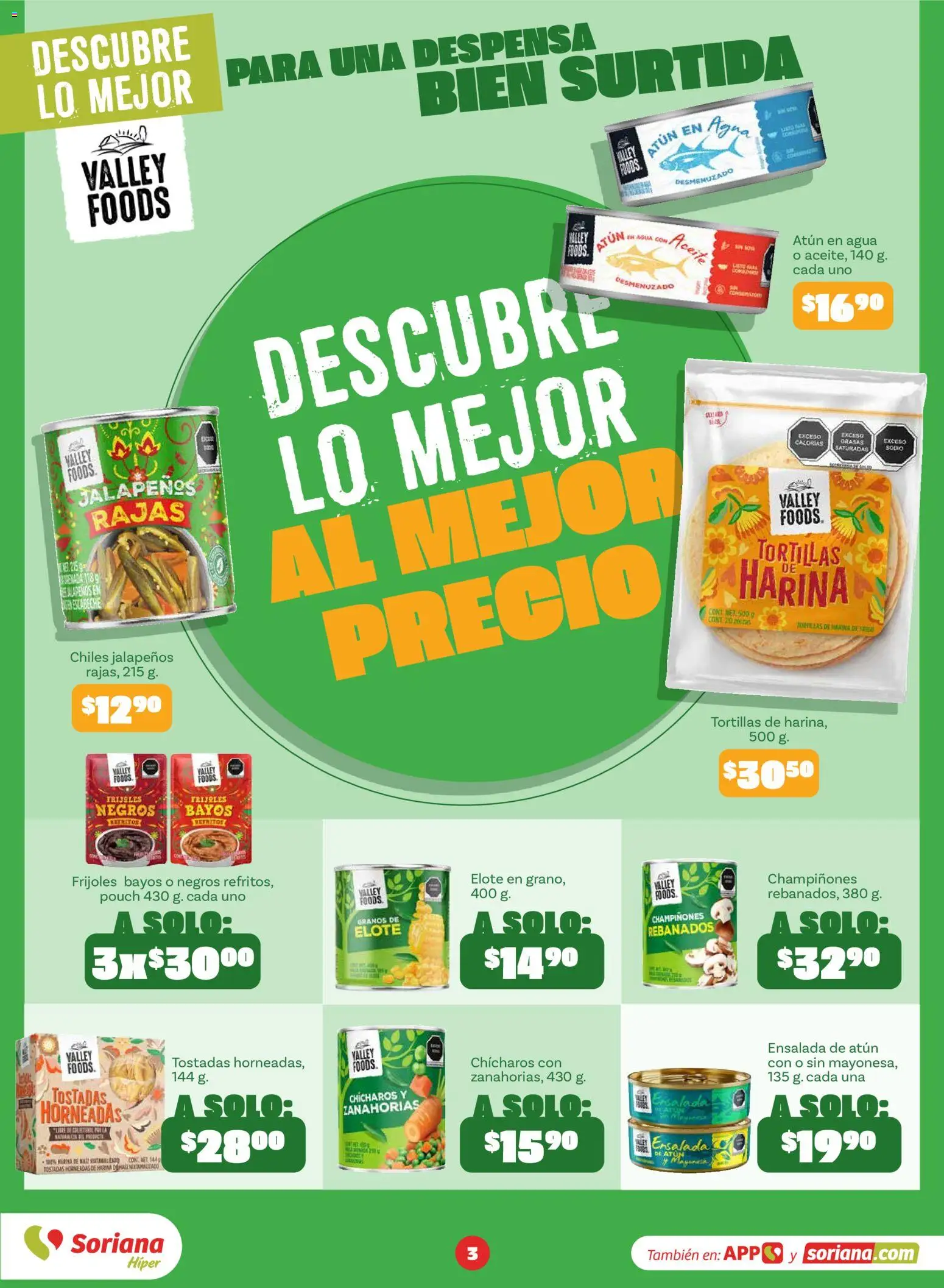 Vista previa las ofertas de la tienda Soriana - Soriana Descubre lo mejor al mejor precio Híper Nacional desde el 31/08/2026 