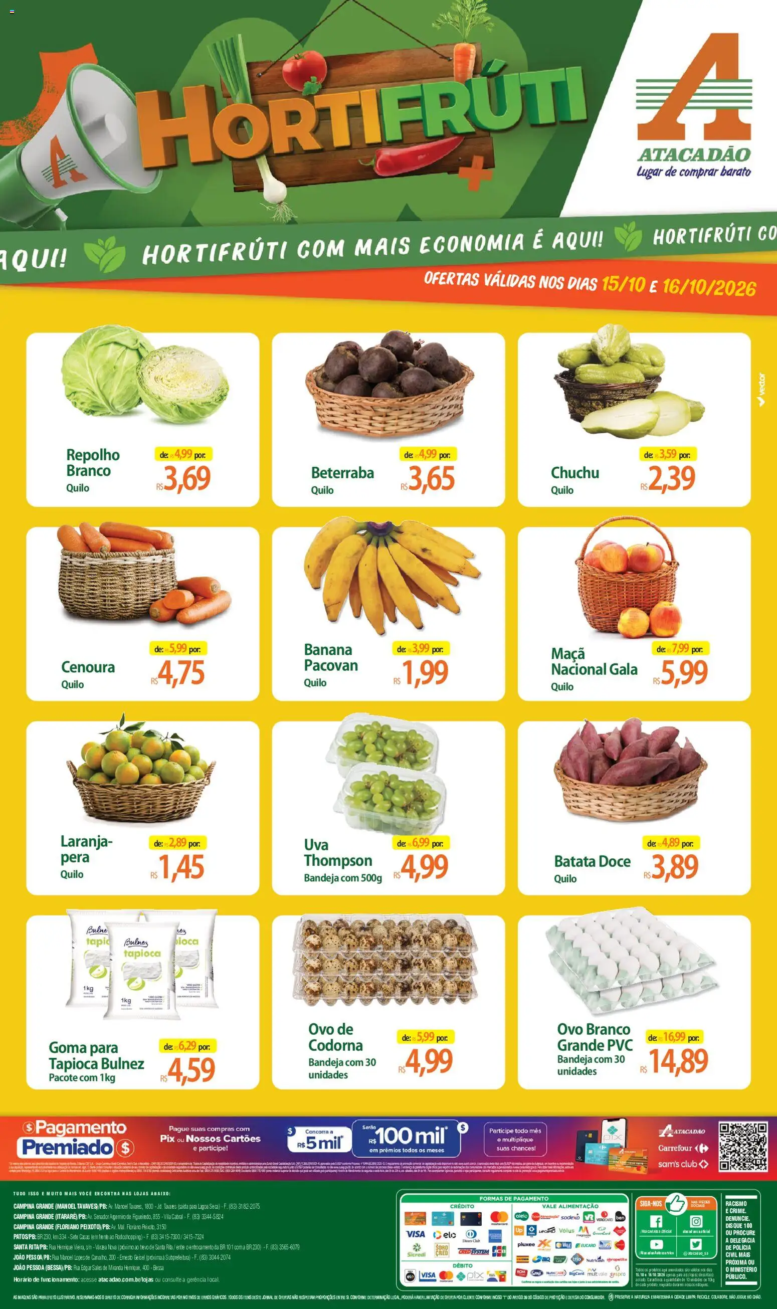 Pré-Visualização do folheto "Atacadão ofertas - PB" da loja Atacadão válido a partir de 15/10/2026