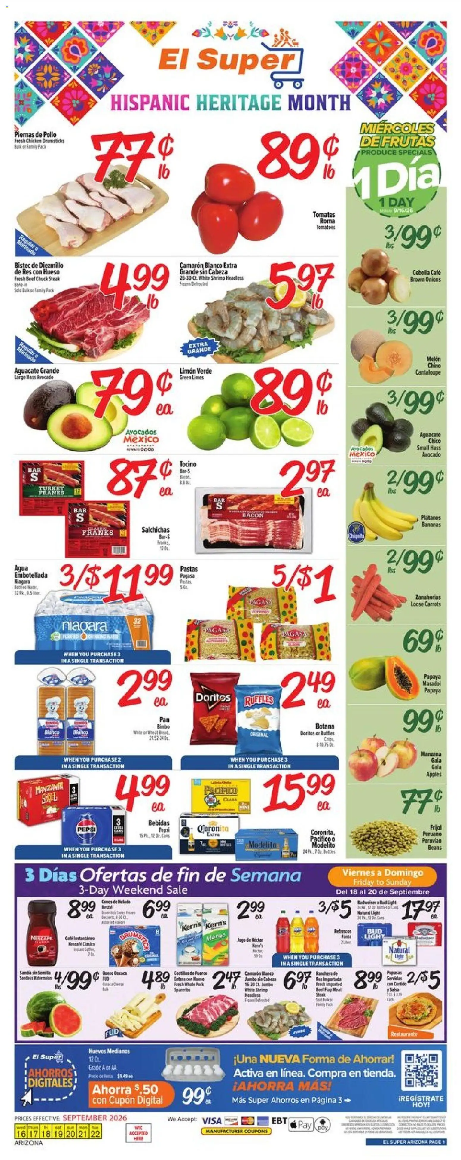 Ad Preview of El Super El Super Weekly Ad from 09/16/2026
