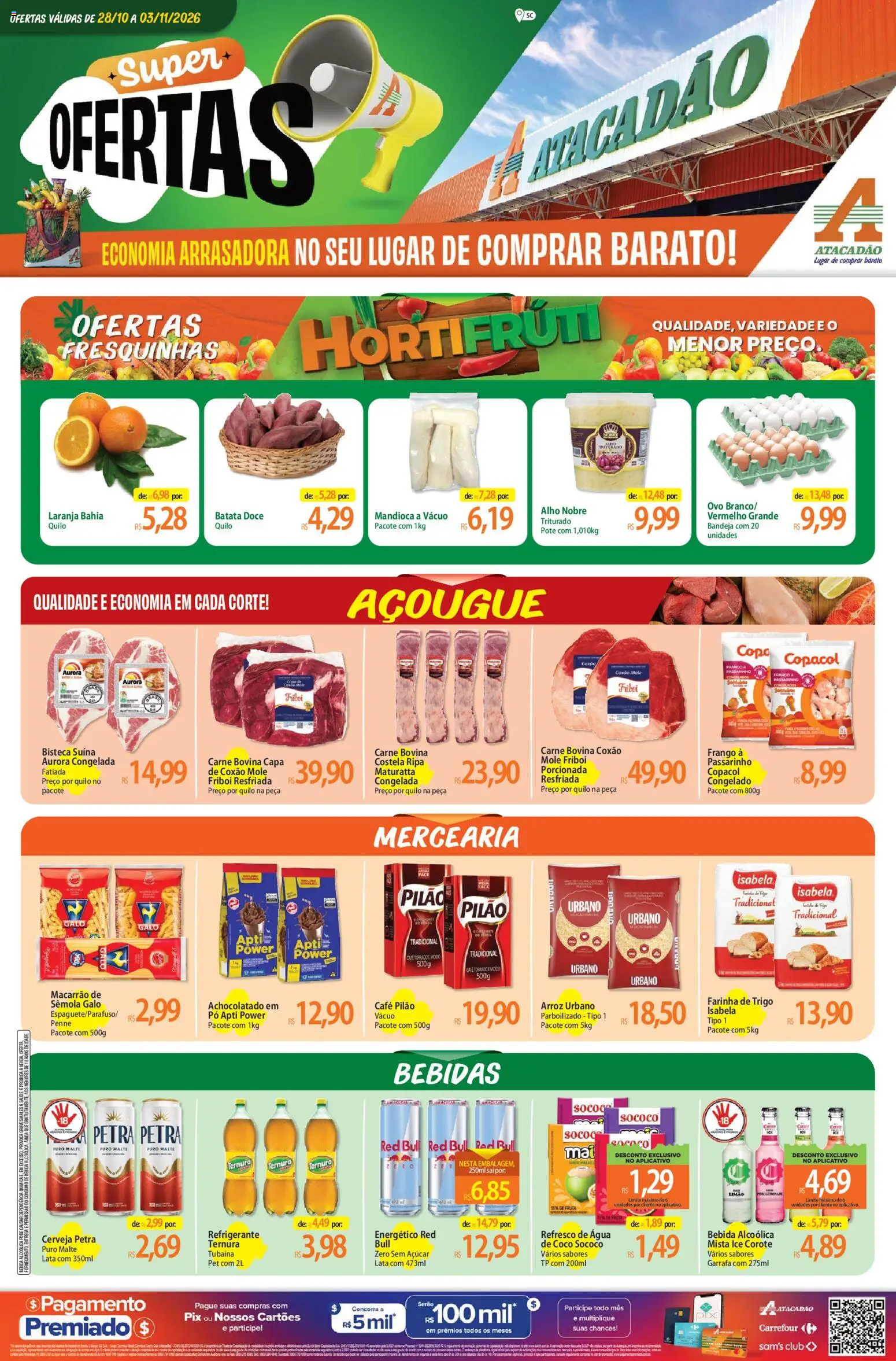 Pré-Visualização do folheto "Atacadão ofertas - SC" da loja Atacadão válido a partir de 28/10/2026
