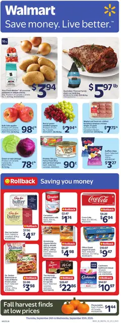 Preview of leaflet Walmart weekly flyer from shop Walmart is valid from Sep 24, 2026