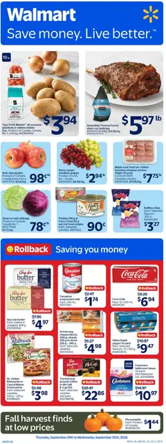Preview of leaflet Walmart weekly flyer from shop Walmart is valid from Sep 24, 2026