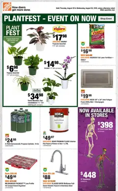 Un aperçu du dépliant Home Depot weekly flyer / circulaire du magasin Home Depot est valide à partir 20 août 2026